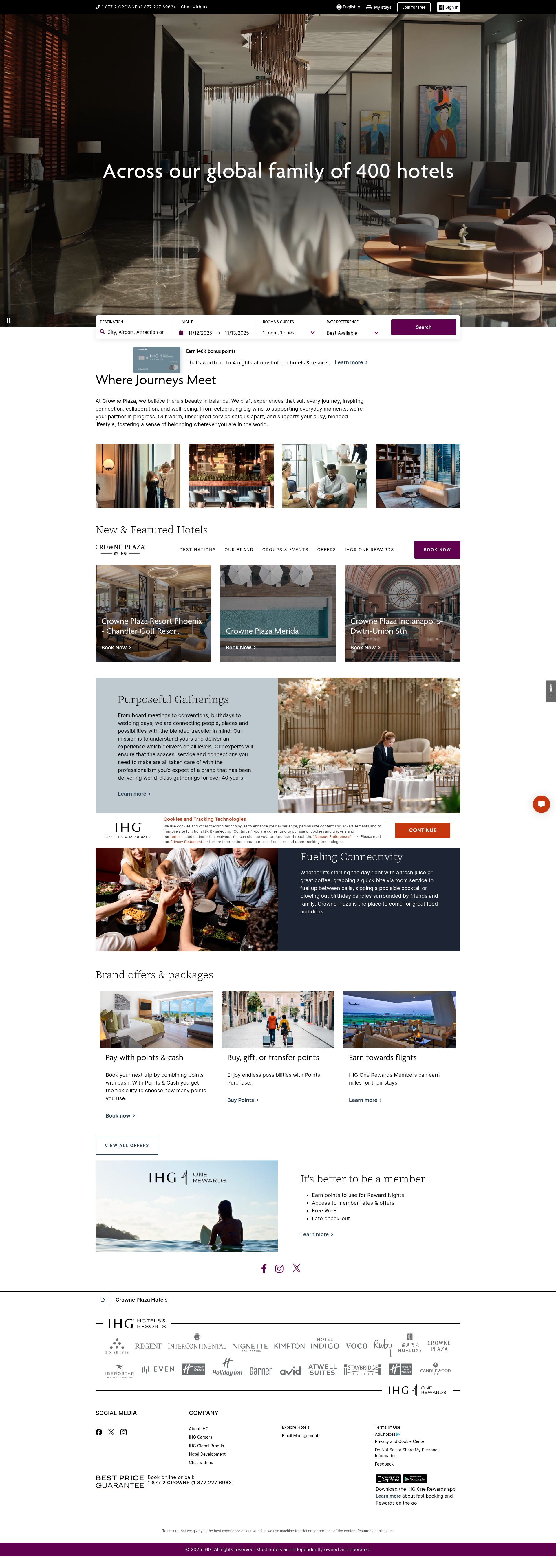 Screenshot of crowneplaza.com