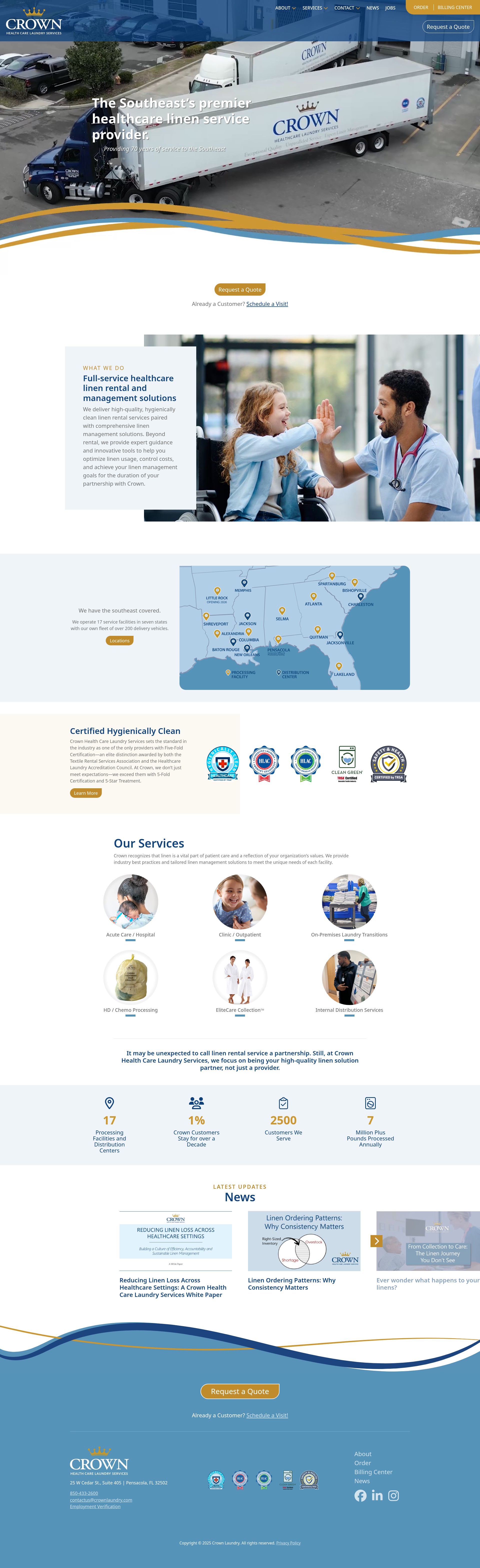 Screenshot of crownlaundry.com