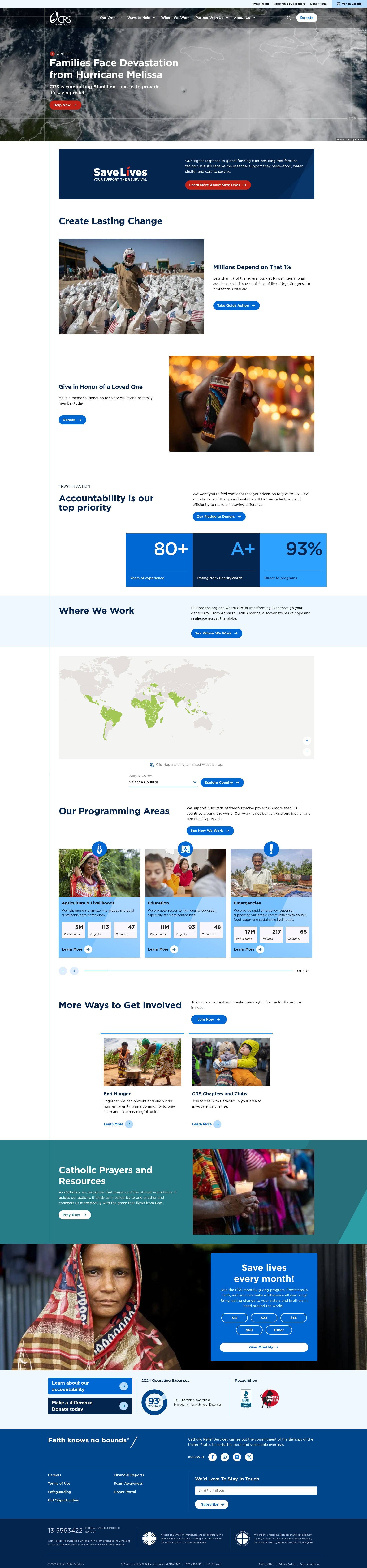 Screenshot of crs.org