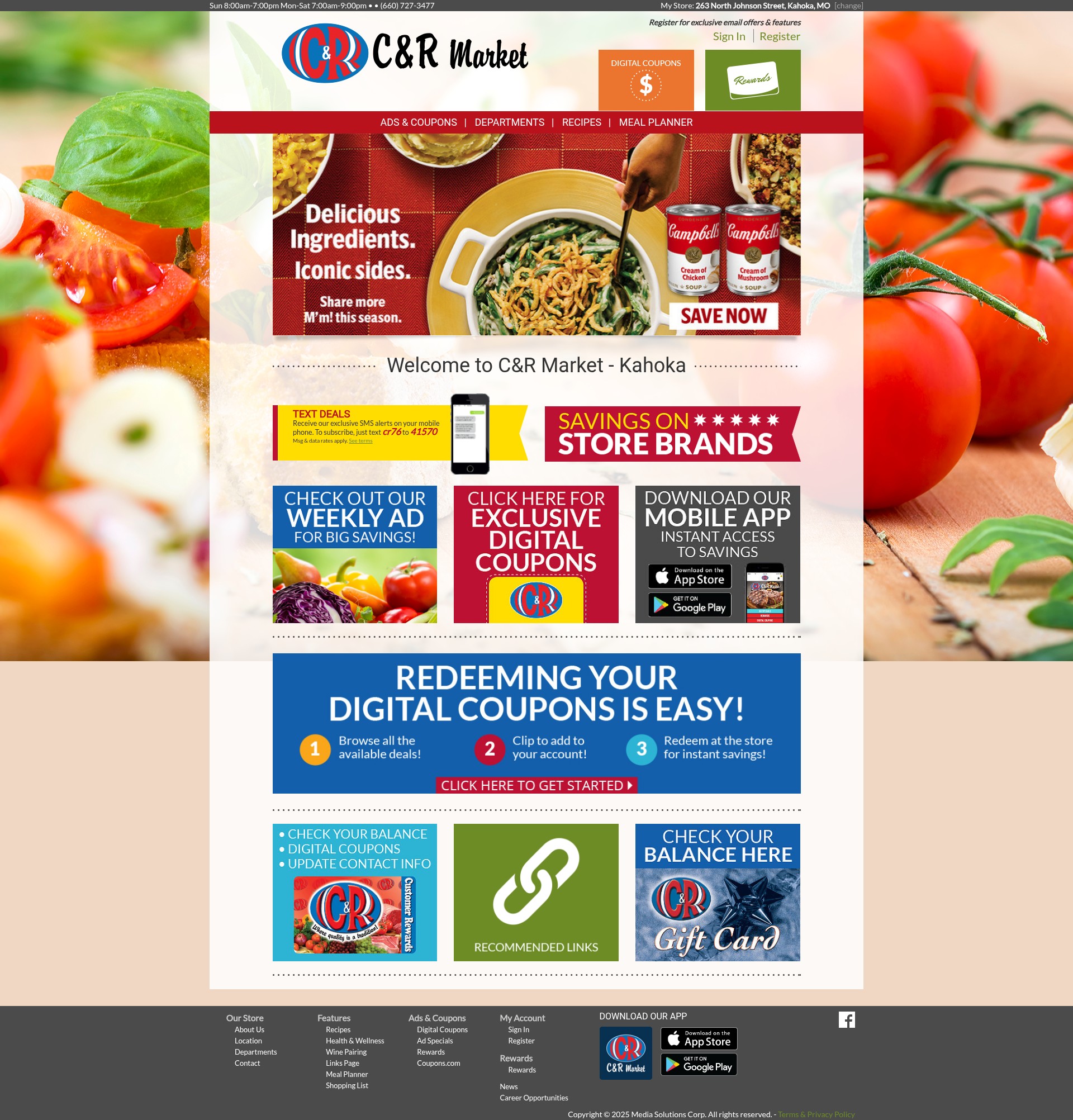 Screenshot of crsupermarkets.com