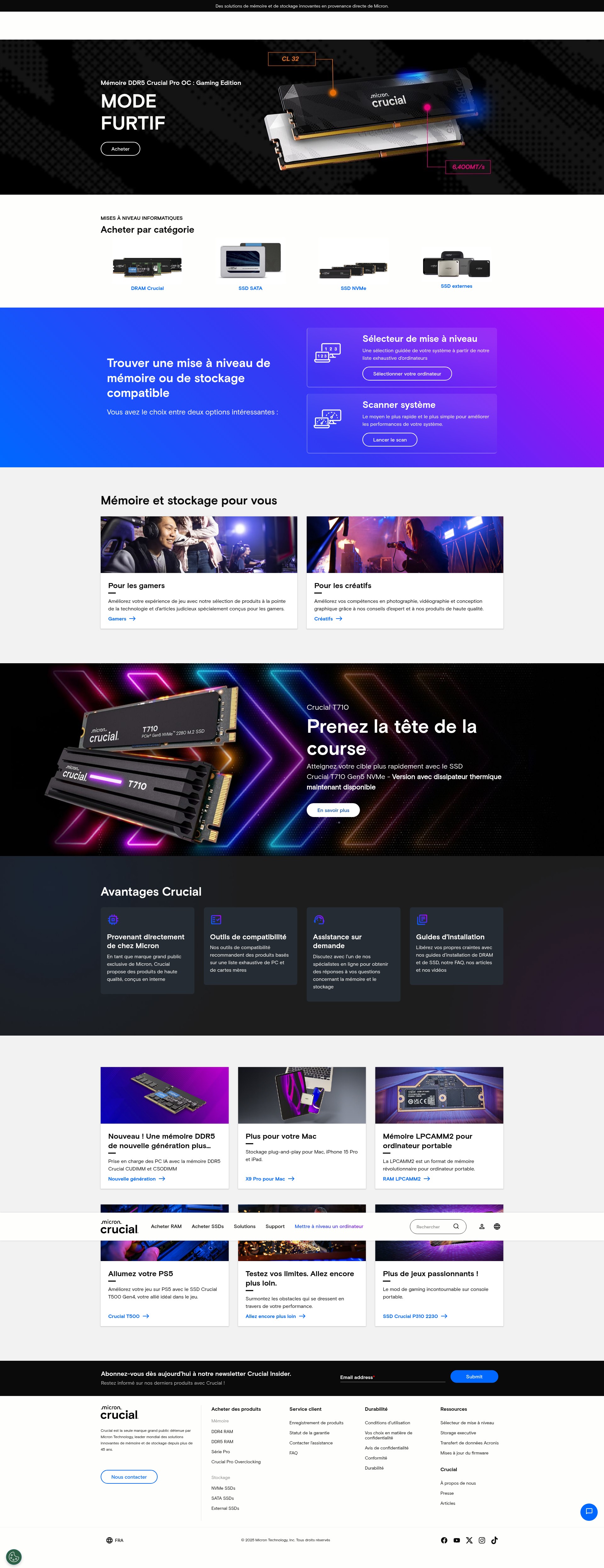 Screenshot of crucial.fr