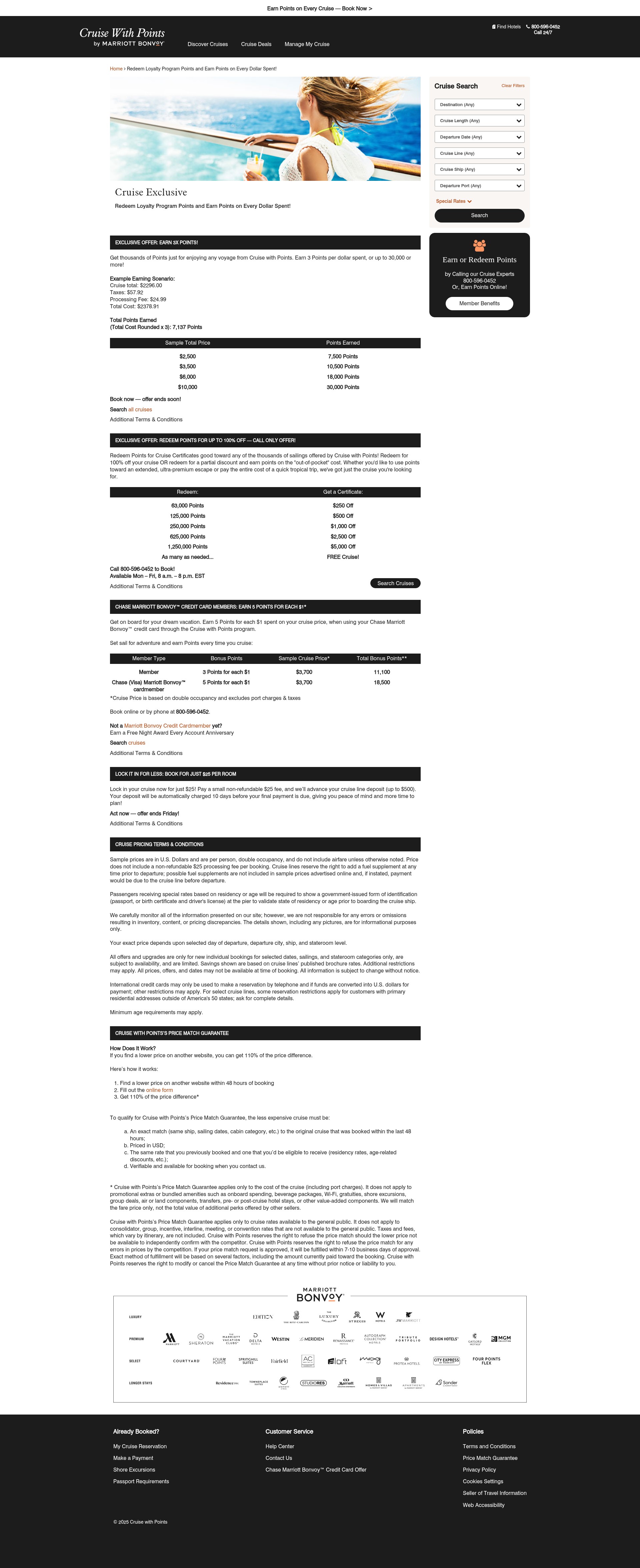 Screenshot of cruise-with-points.marriott.com