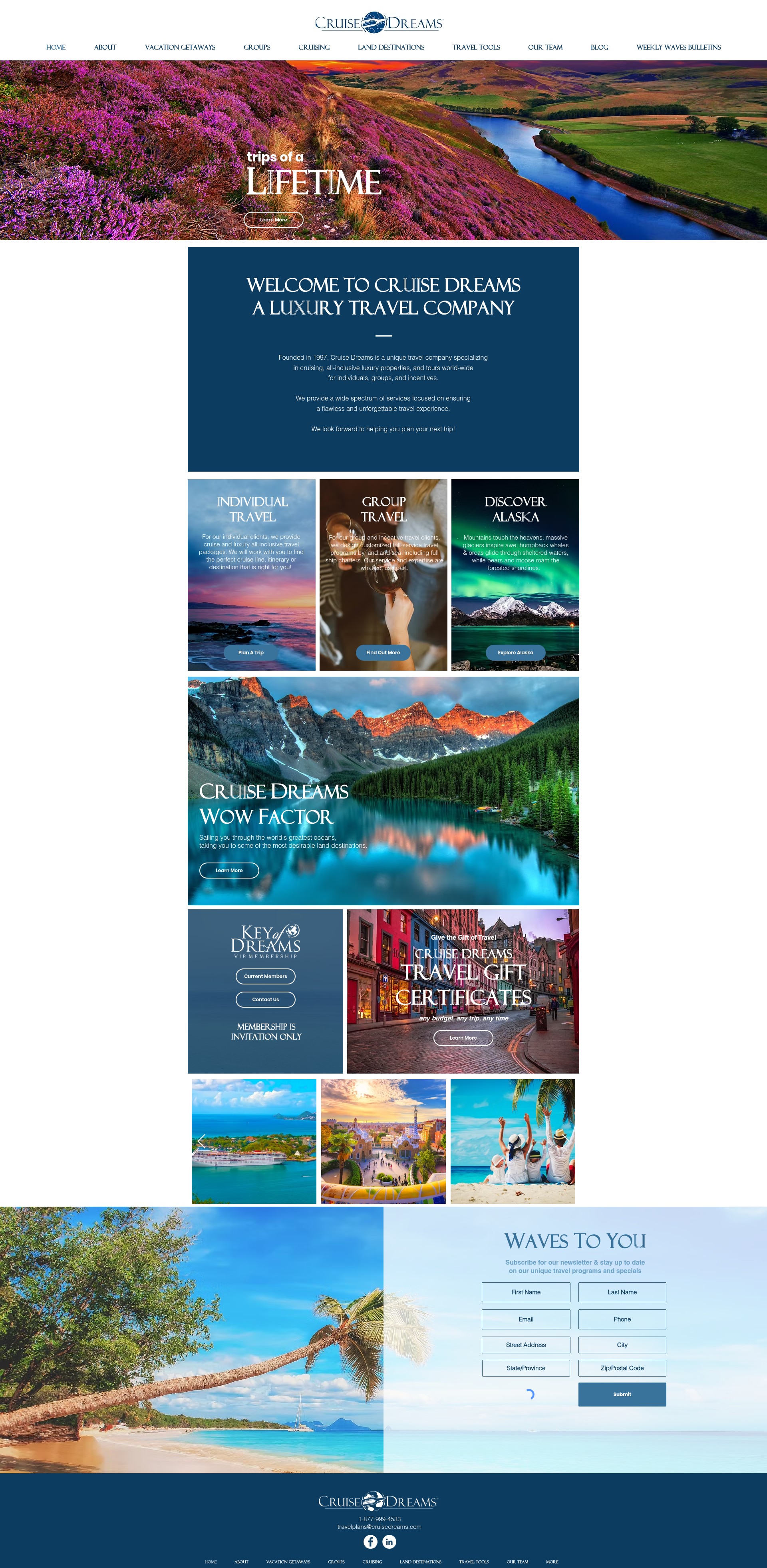 Screenshot of cruisedreams.com