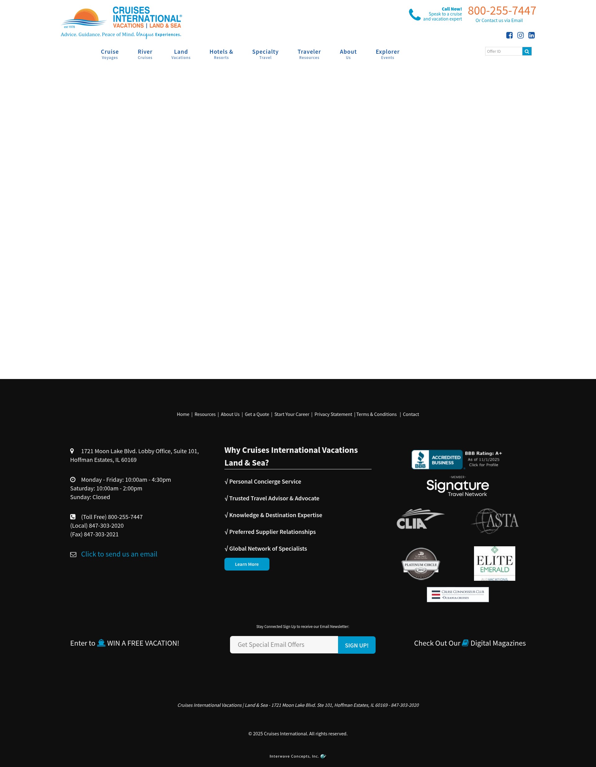 Screenshot of cruisesinternational.com