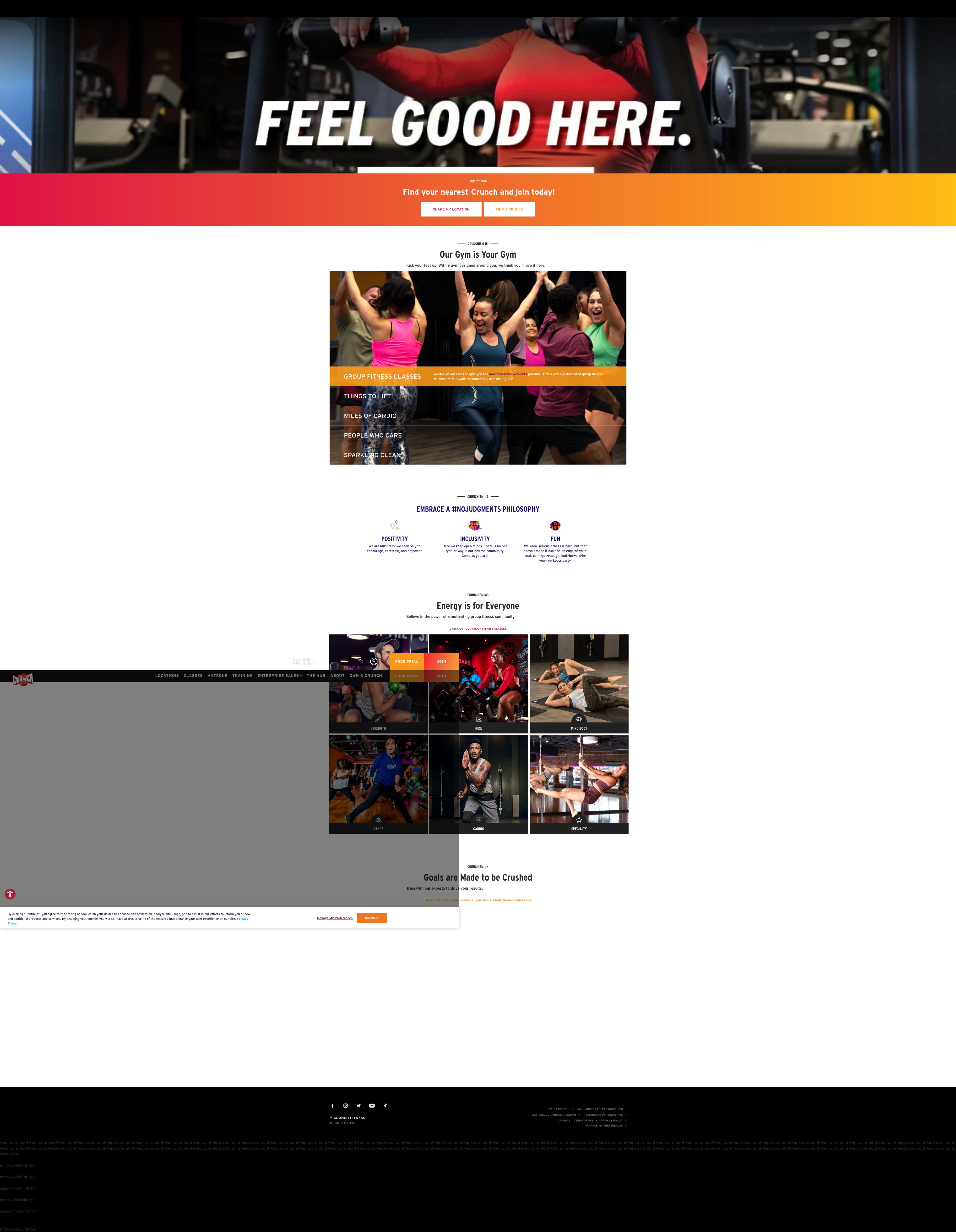 Screenshot of crunch.com