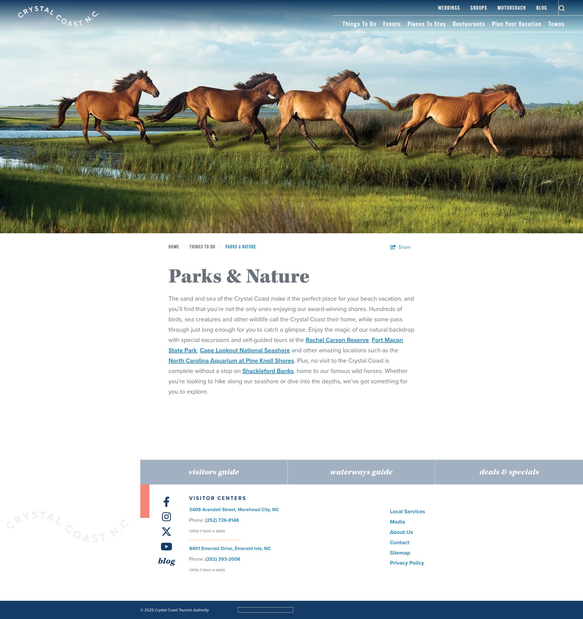 Screenshot of crystalcoastnc.org