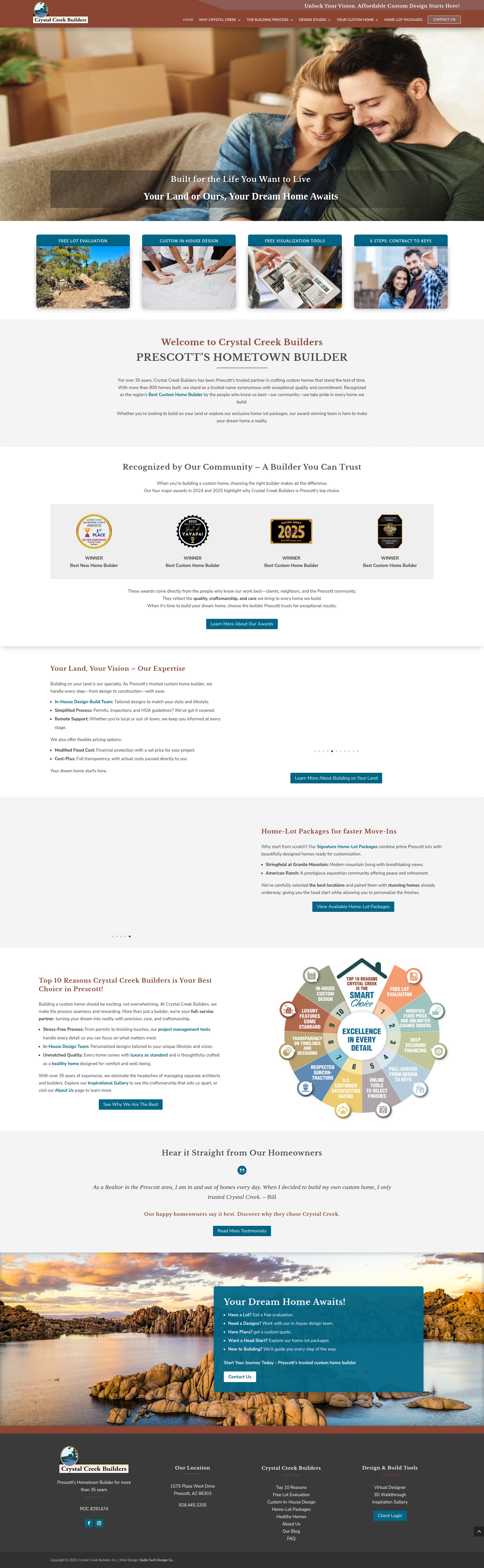 Screenshot of crystalcreekhomes.com