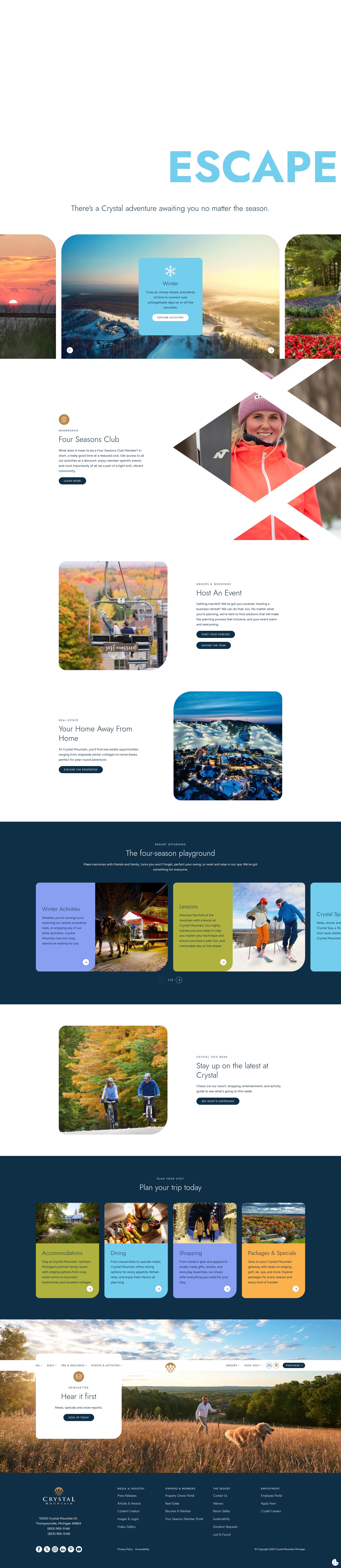 Screenshot of crystalmountain.com