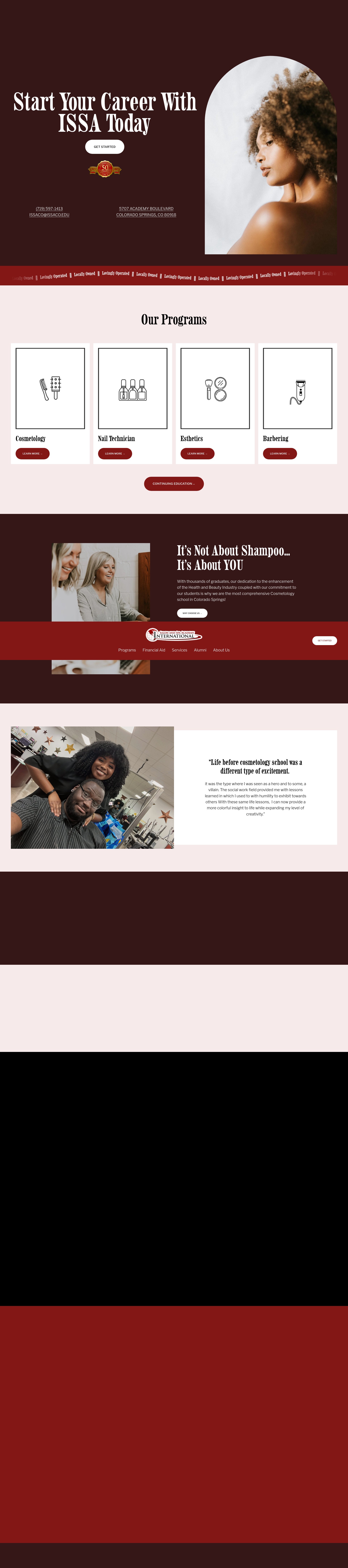 Screenshot of csbeautyschools.com