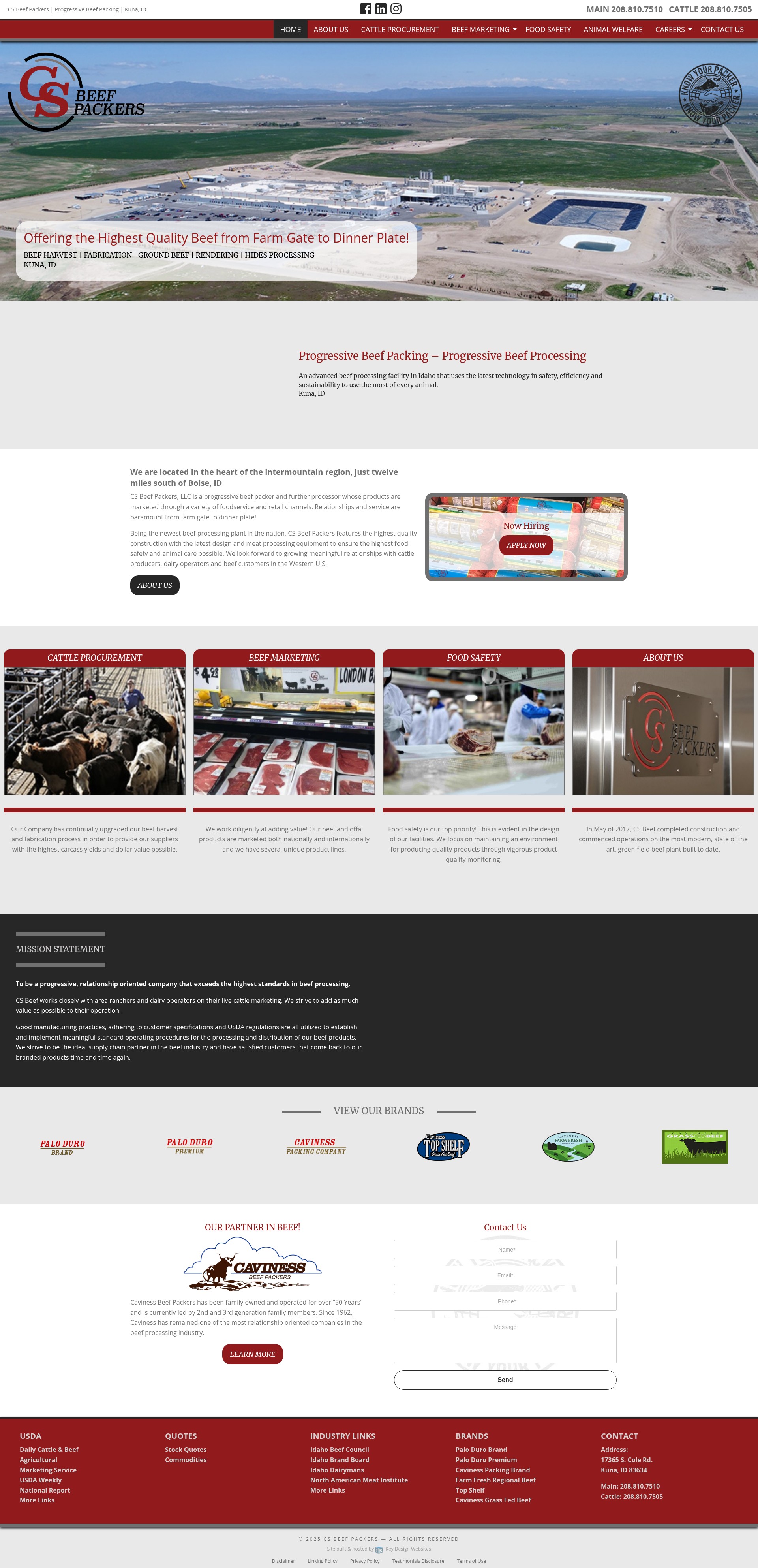Screenshot of csbeefpackers.com