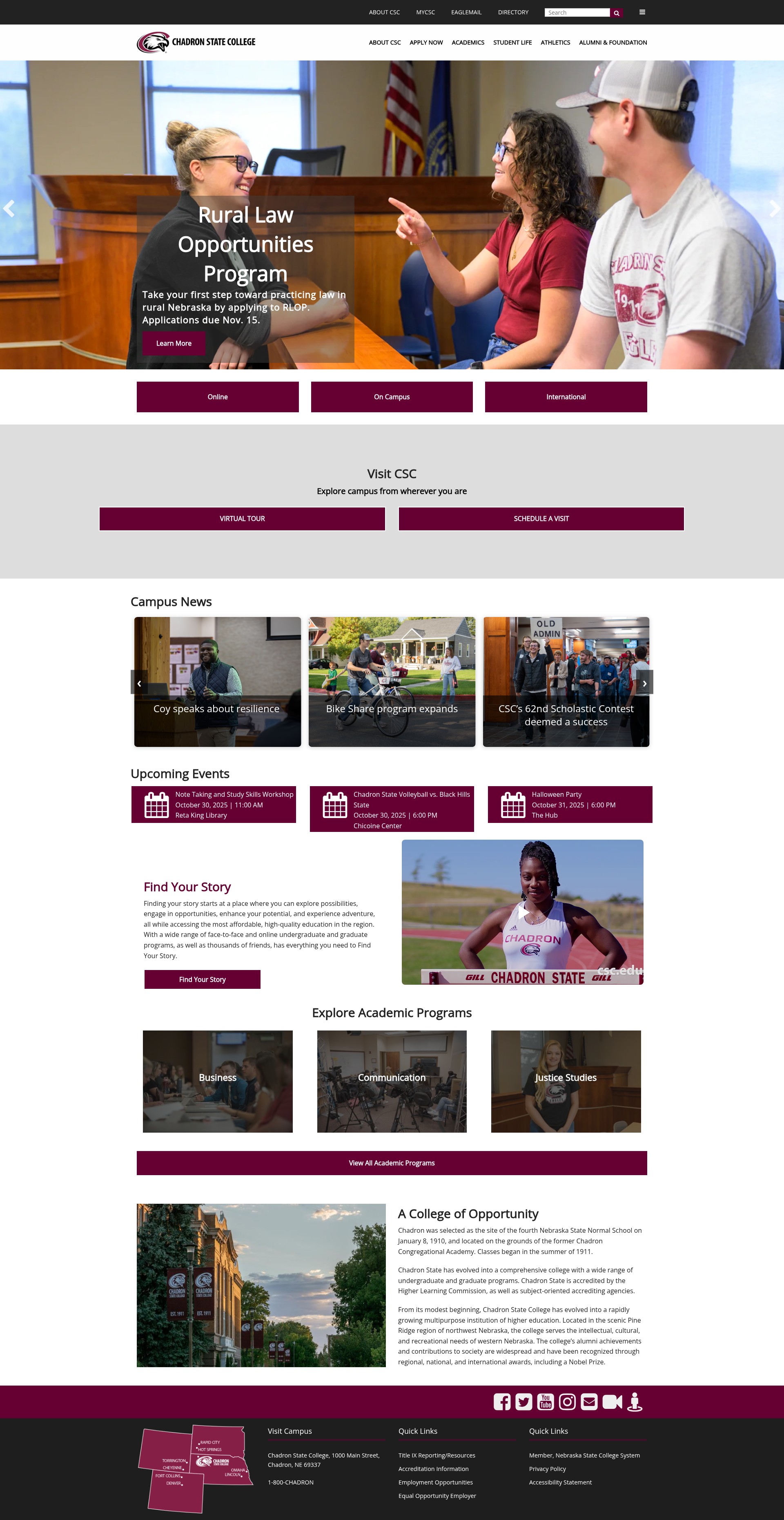 Screenshot of csc.edu