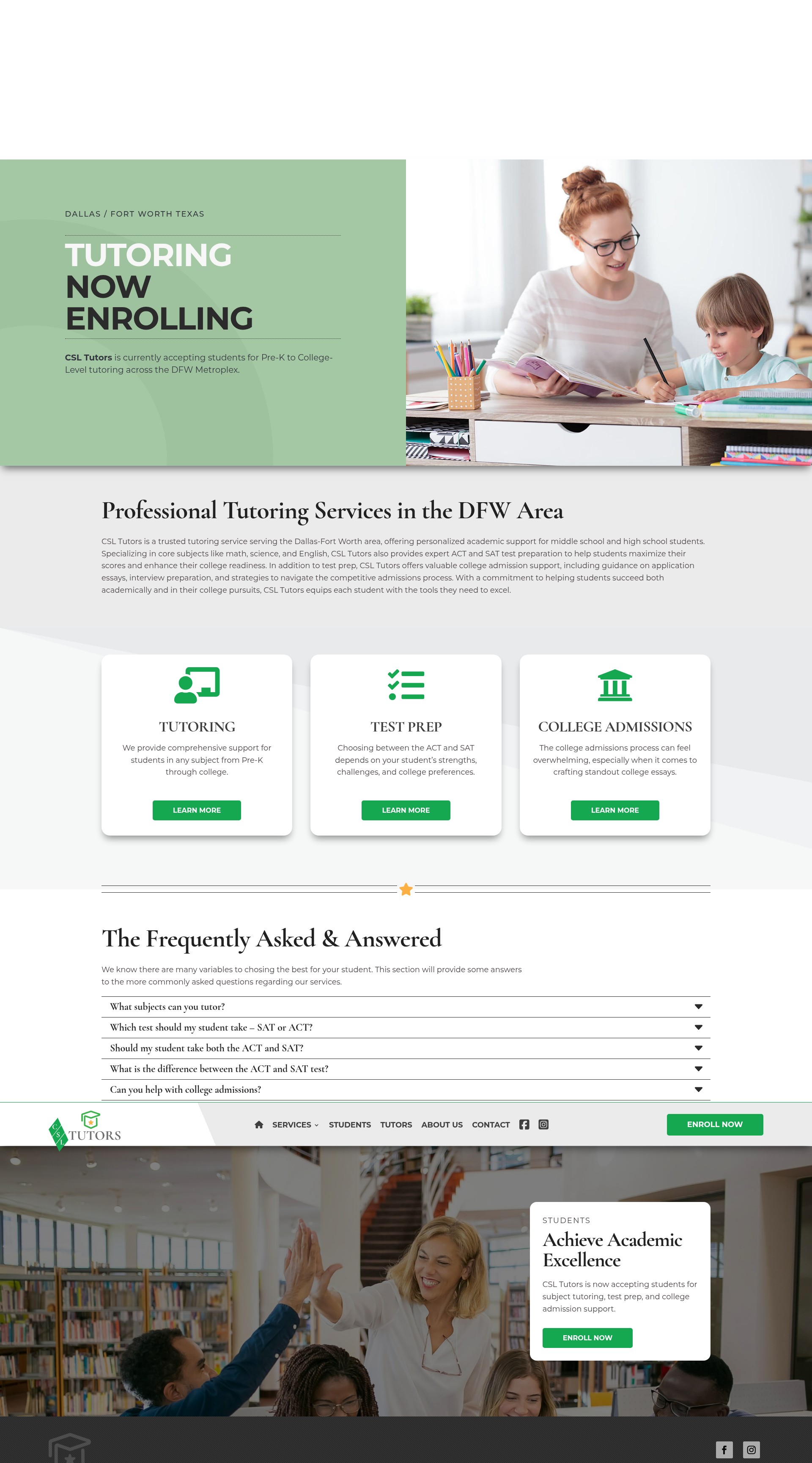 Screenshot of csltutors.com