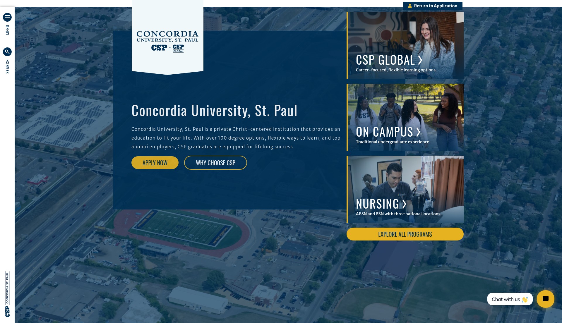Screenshot of csp.edu