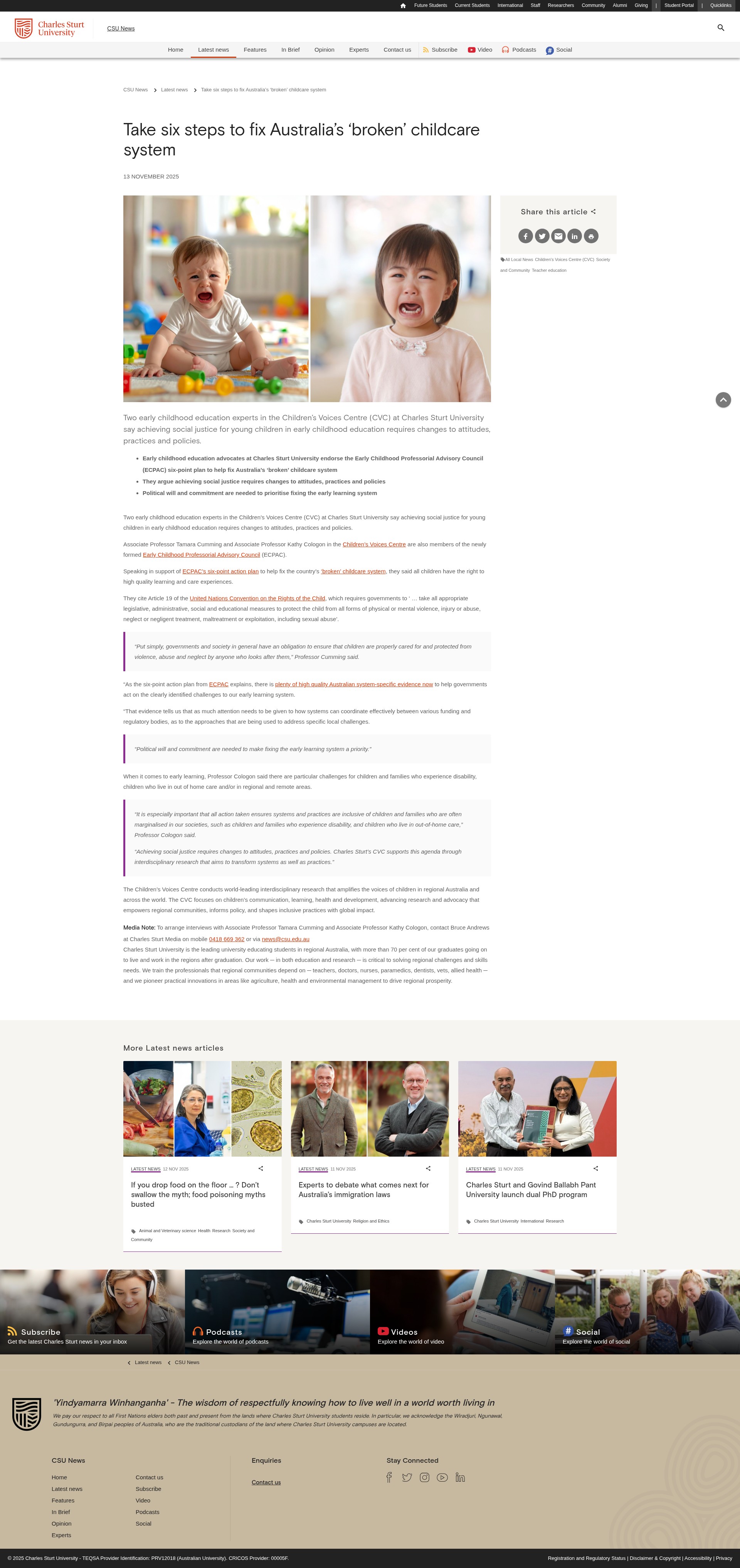 Screenshot of csu.edu.au