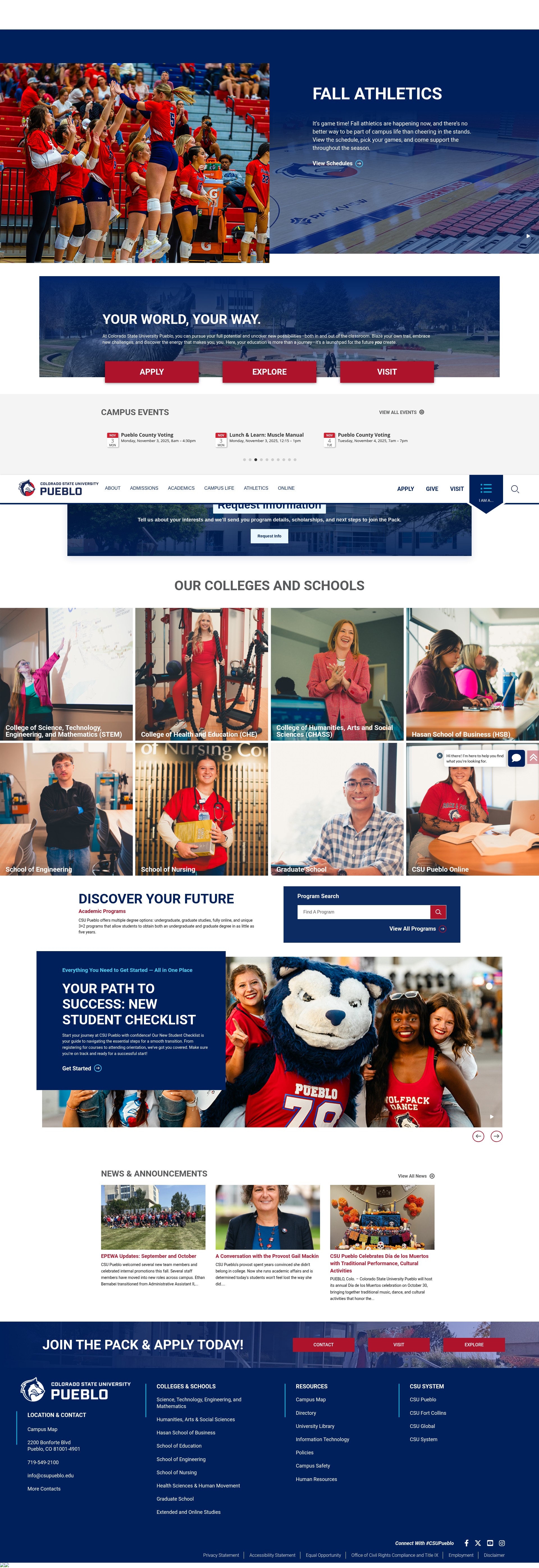 Screenshot of csupueblo.edu
