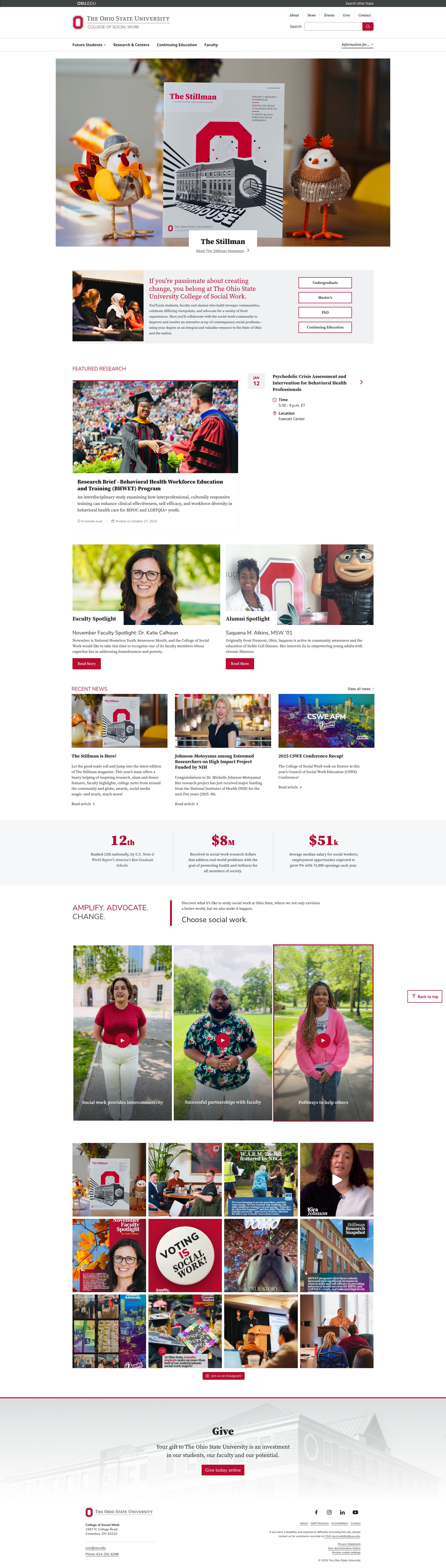 Screenshot of csw.osu.edu