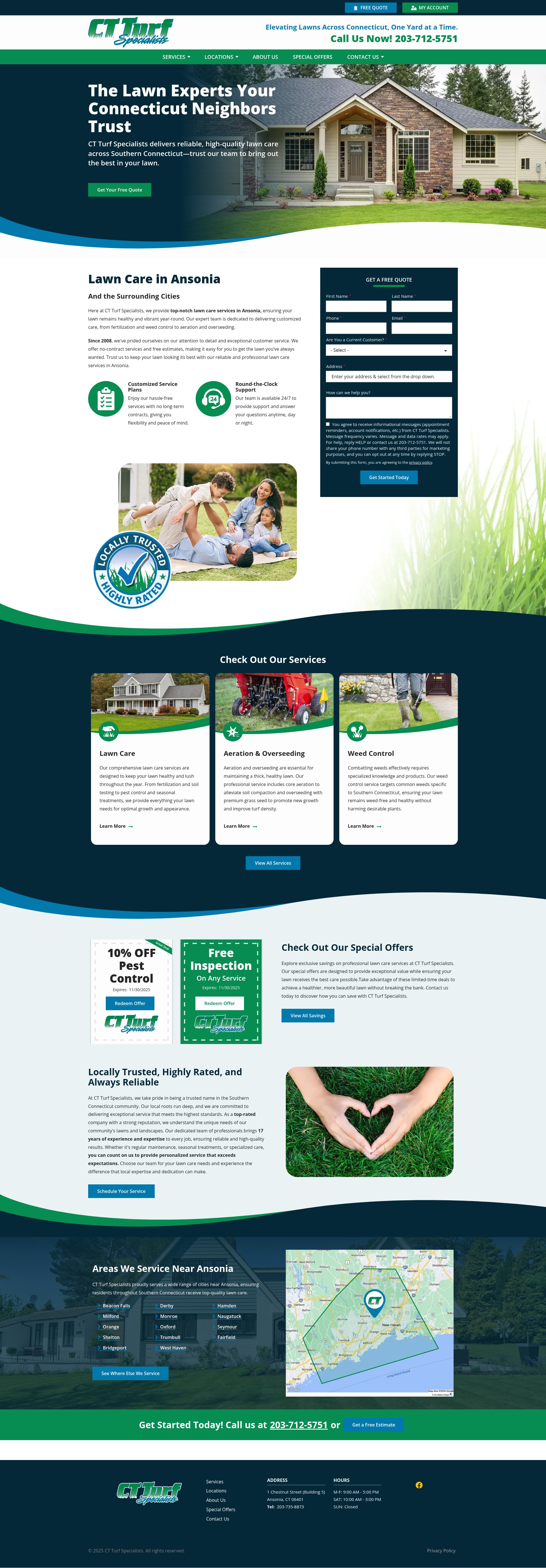 Screenshot of ct-turf.com