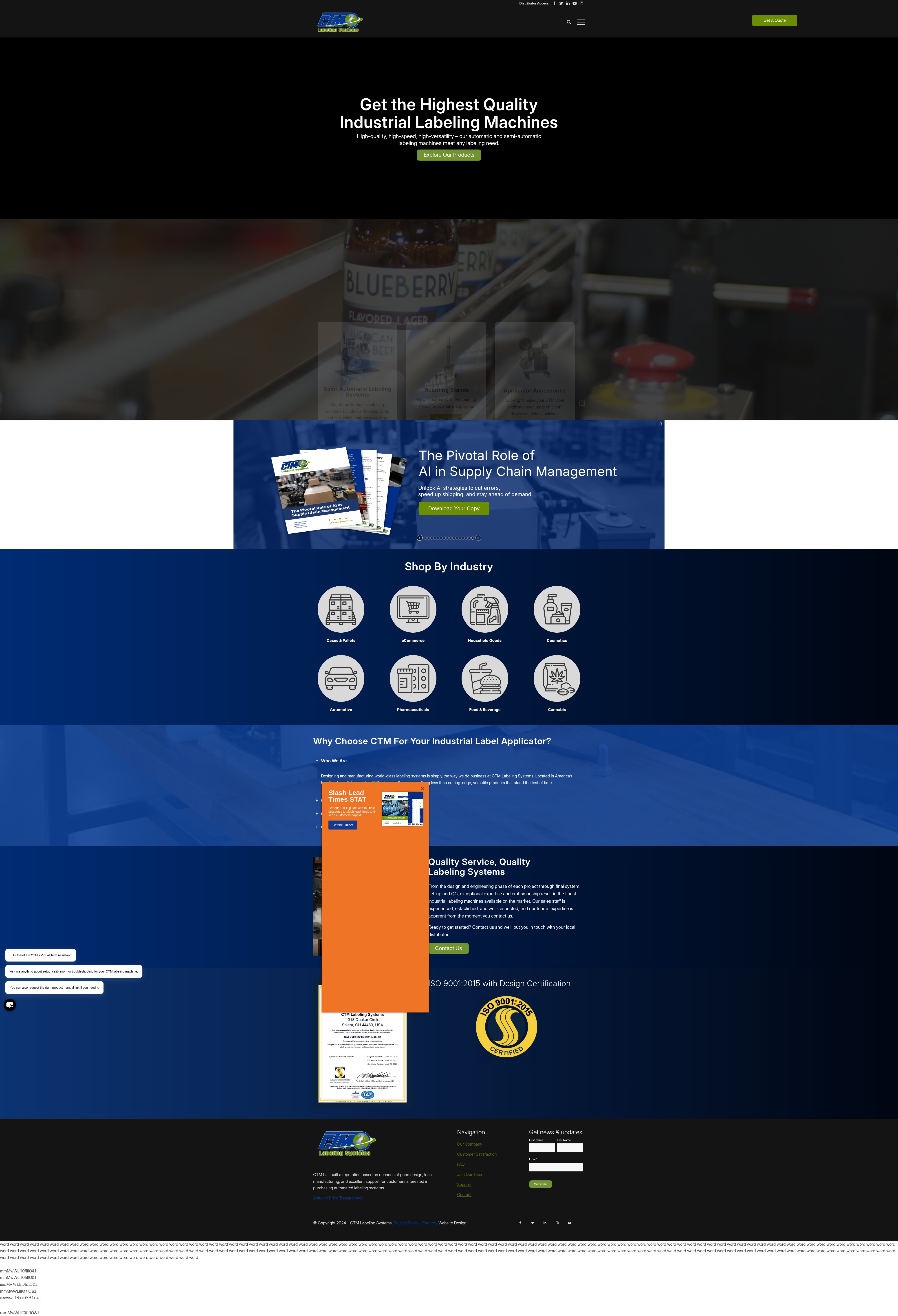 Screenshot of ctmlabelingsystems.com