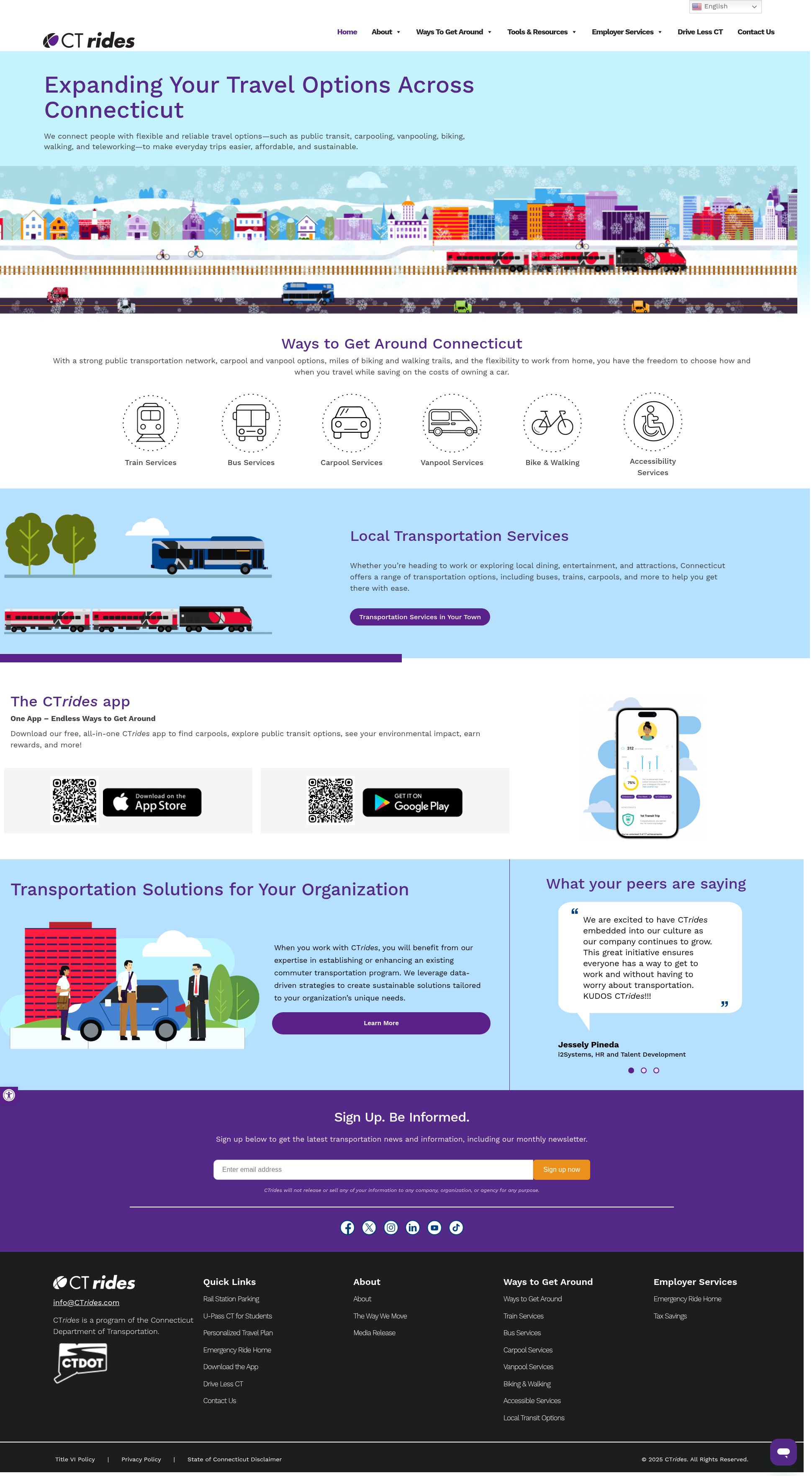 Screenshot of ctrides.com