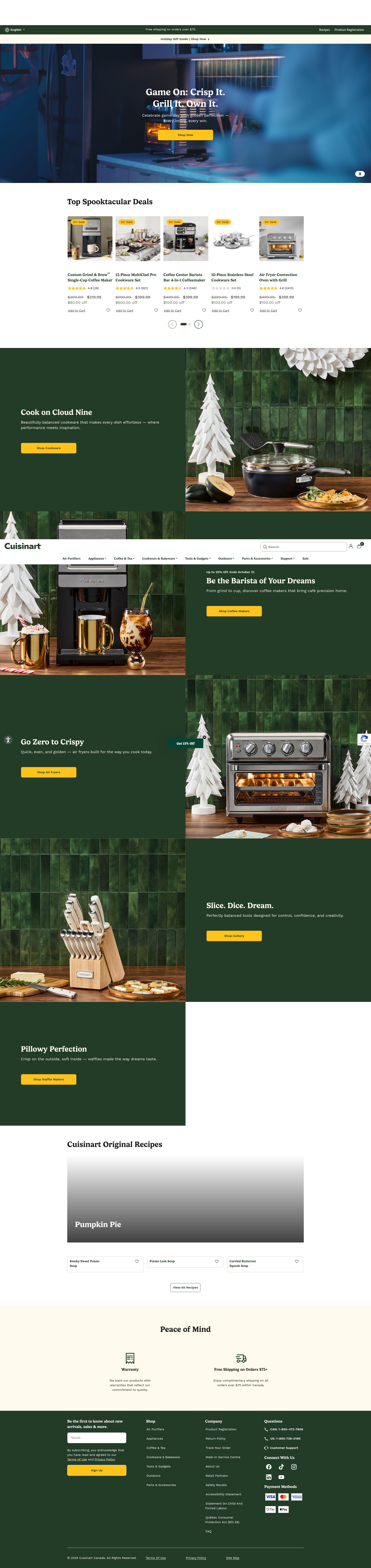 Screenshot of cuisinart.ca