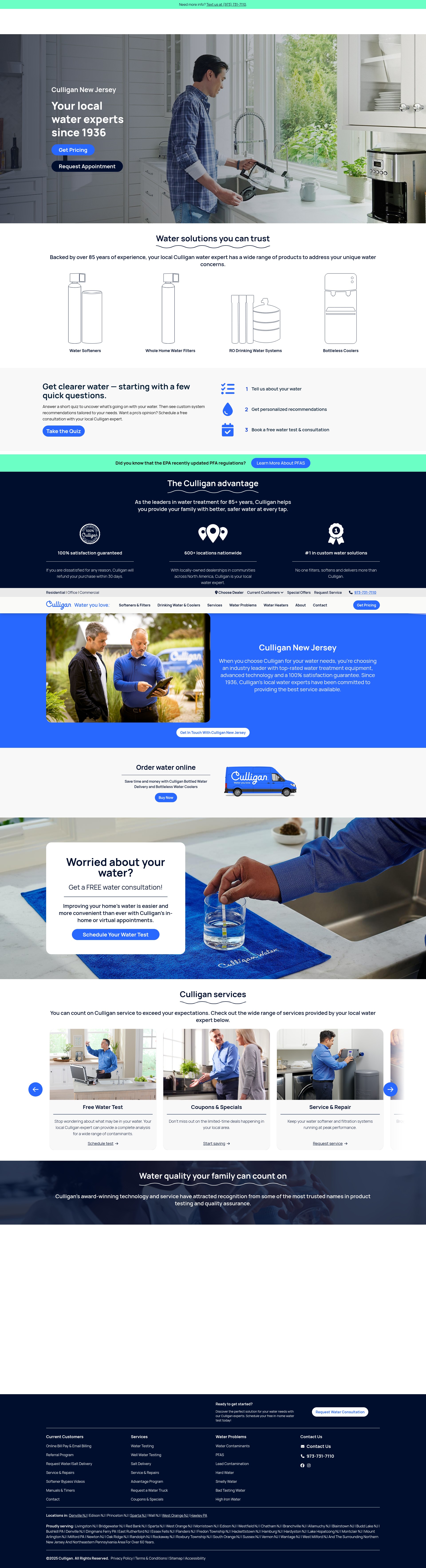 Screenshot of culligannj.com