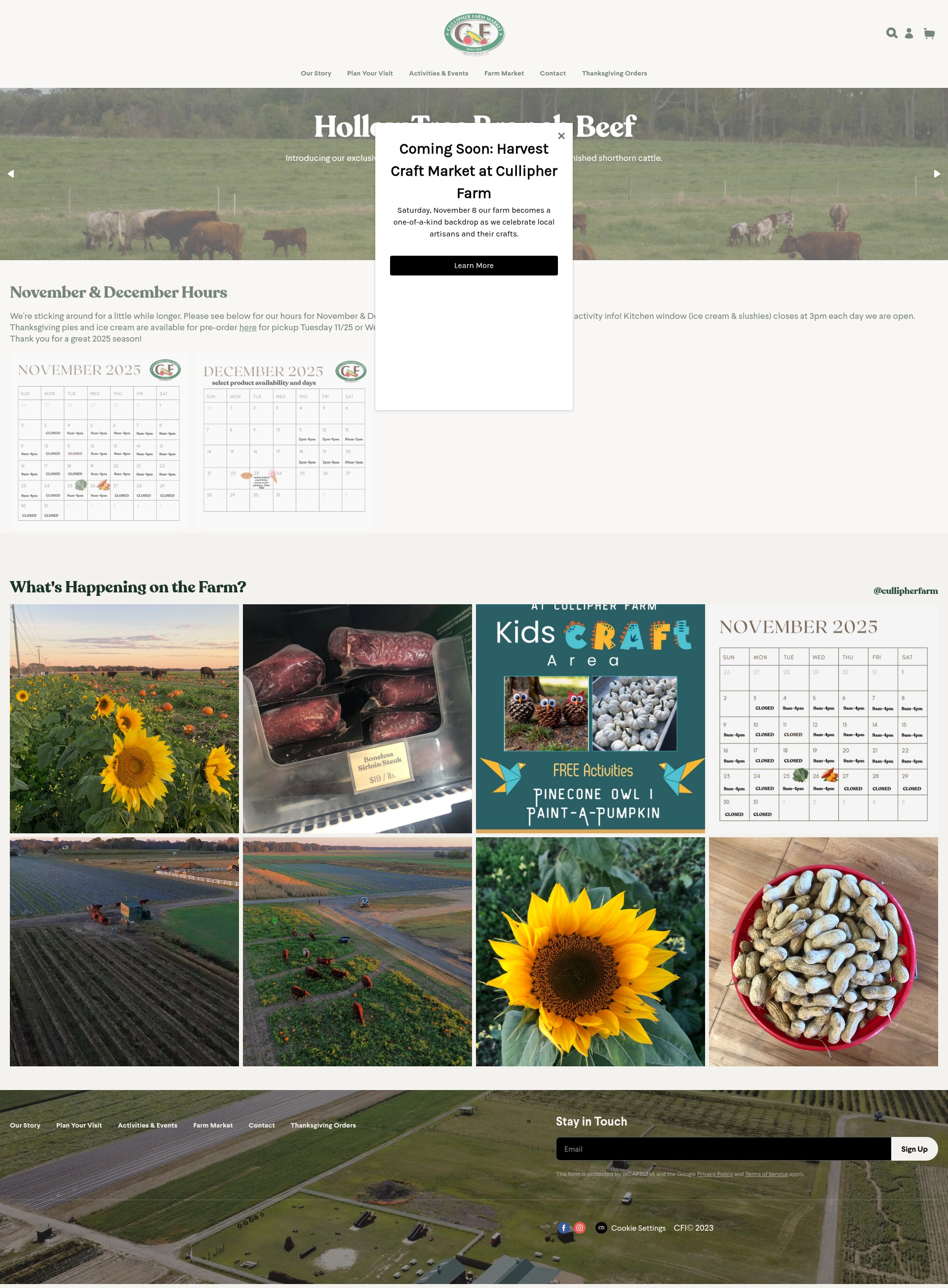 Screenshot of cullipherfarm.com