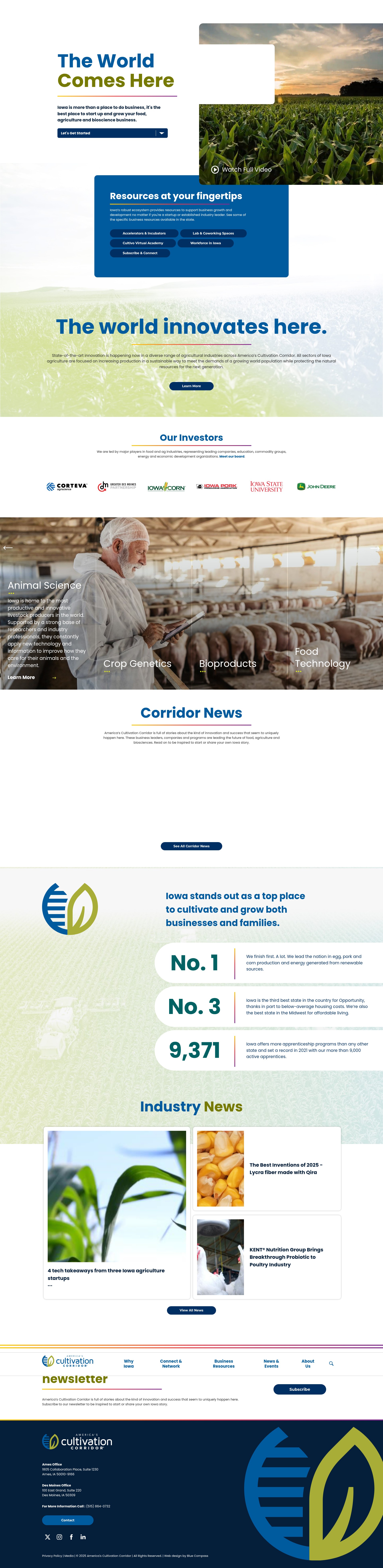 Screenshot of cultivationcorridor.org