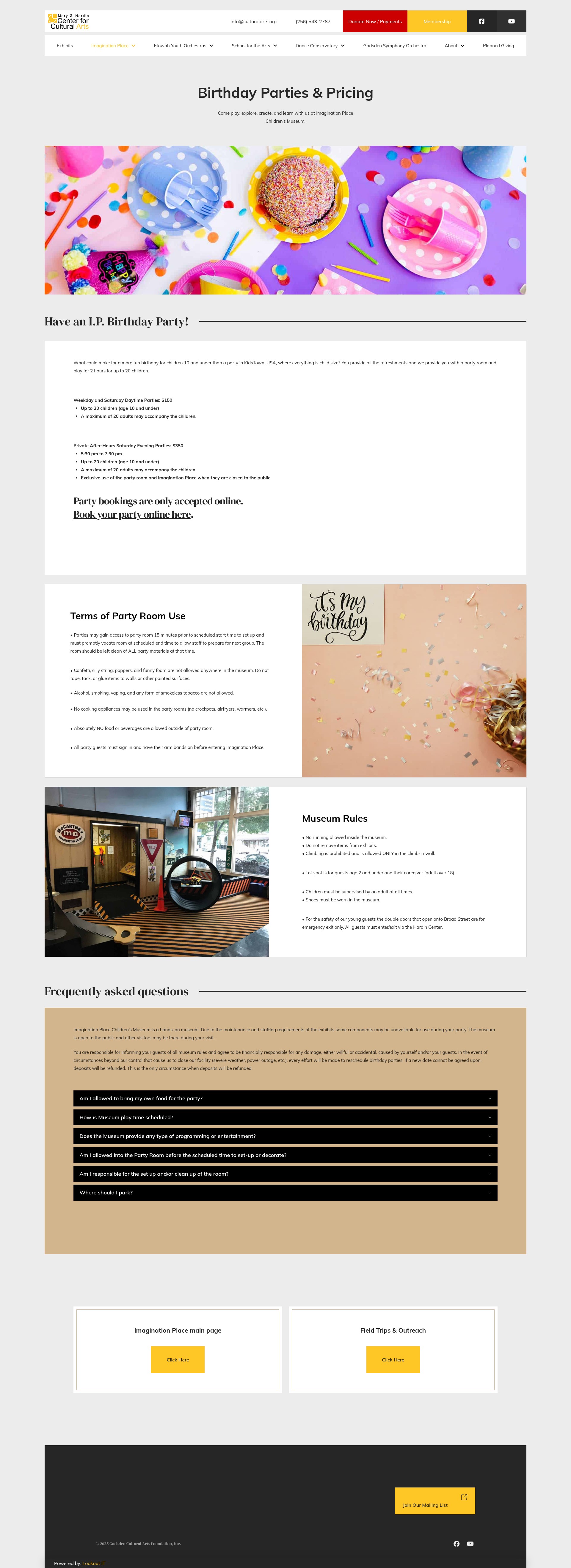 Screenshot of culturalarts.com