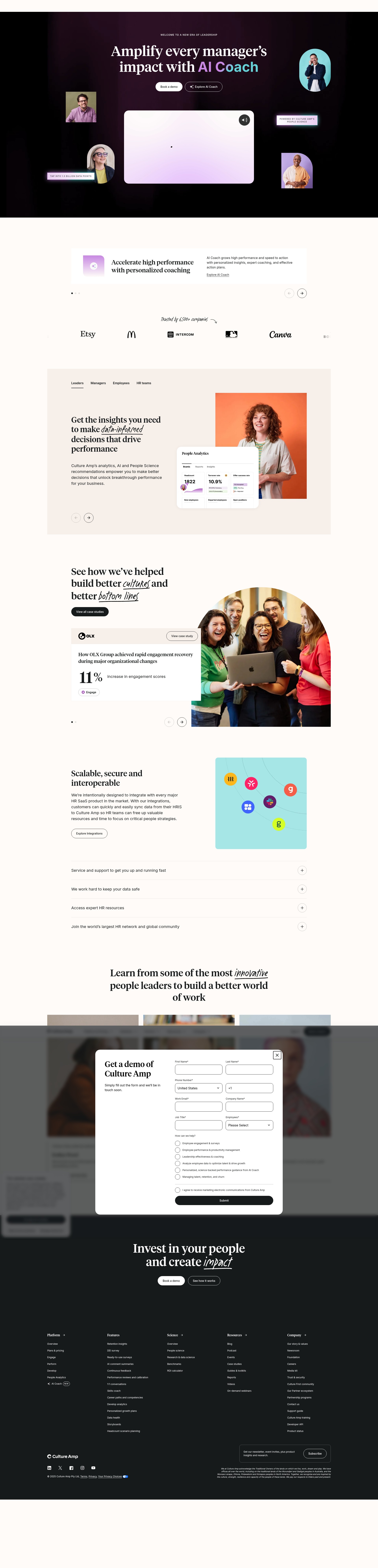 Screenshot of cultureamp.com