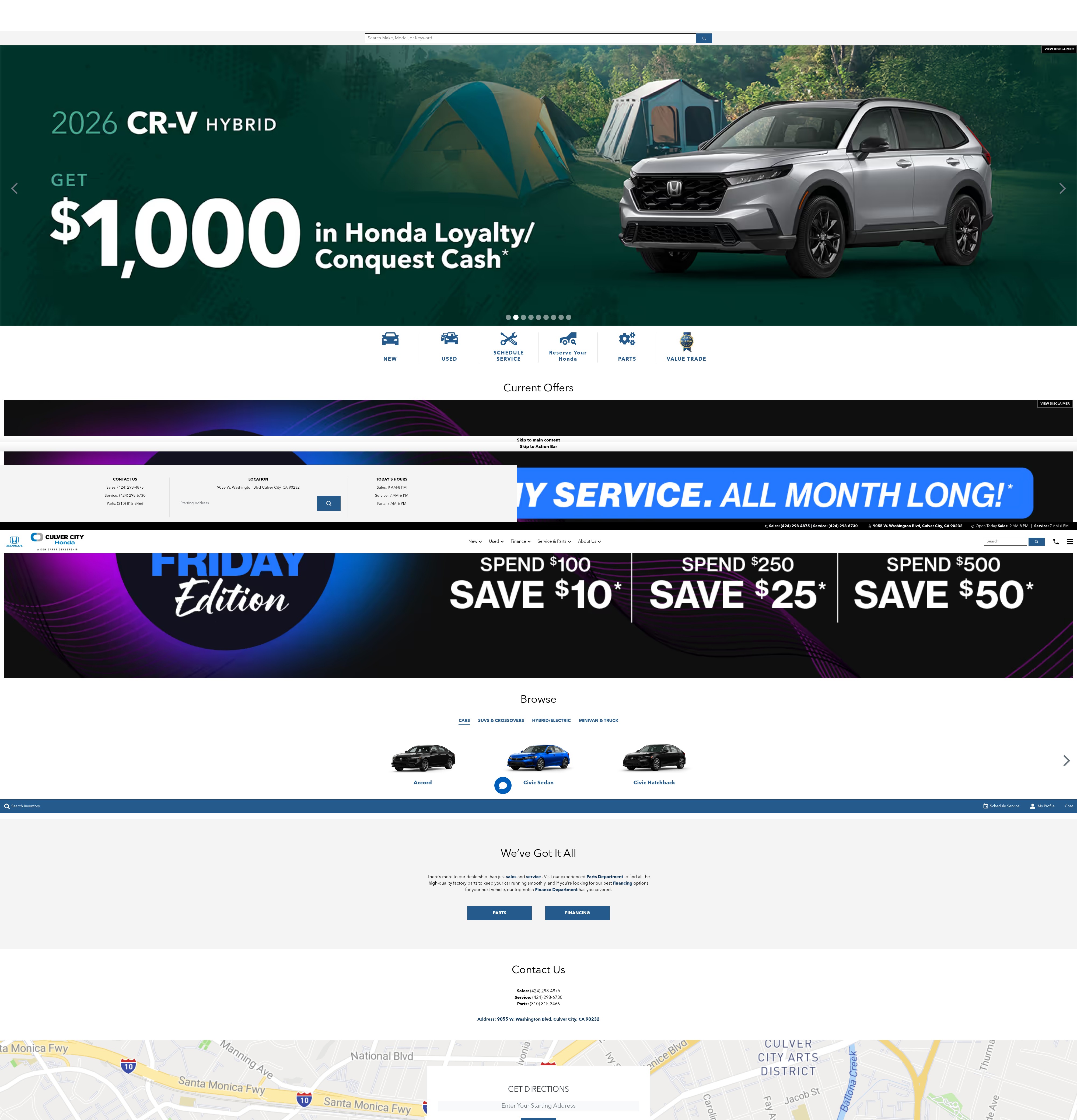 Screenshot of culvercityhonda.com