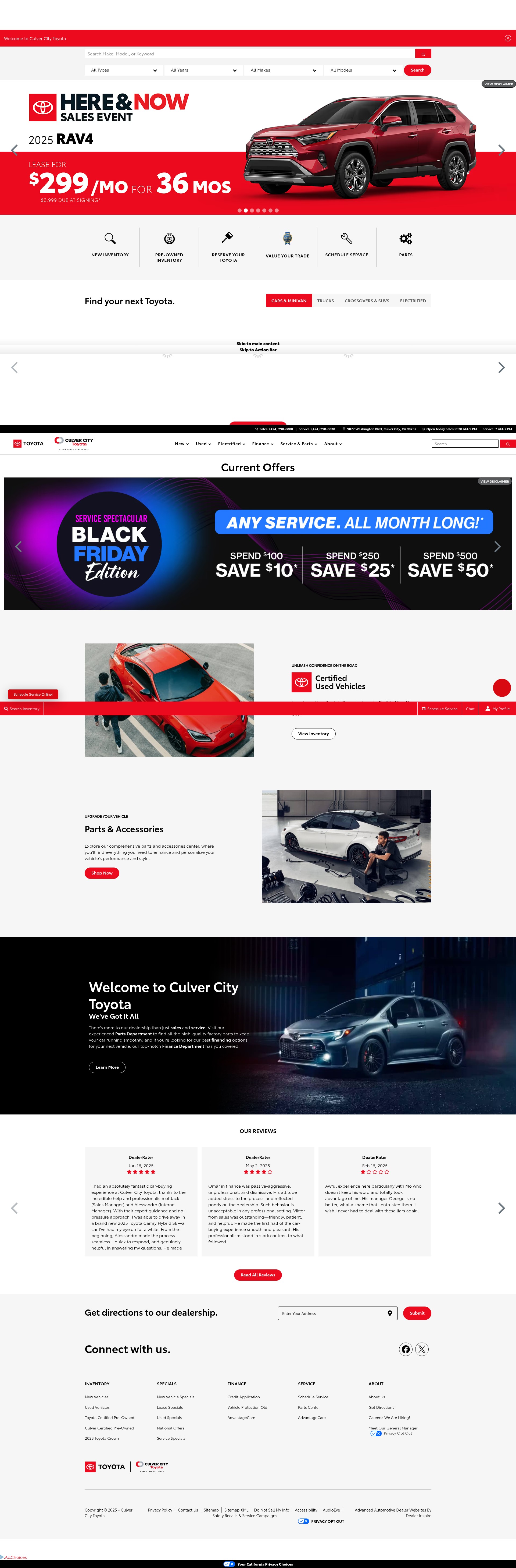 Screenshot of culvercitytoyota.com