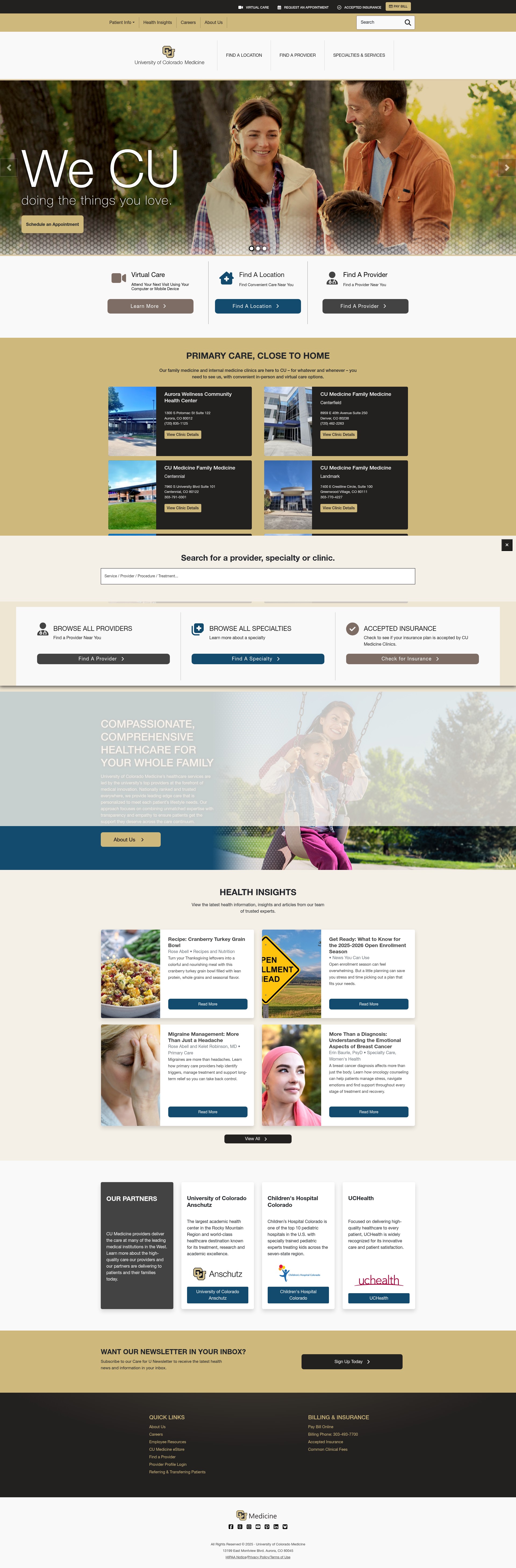 Screenshot of cumedicine.us