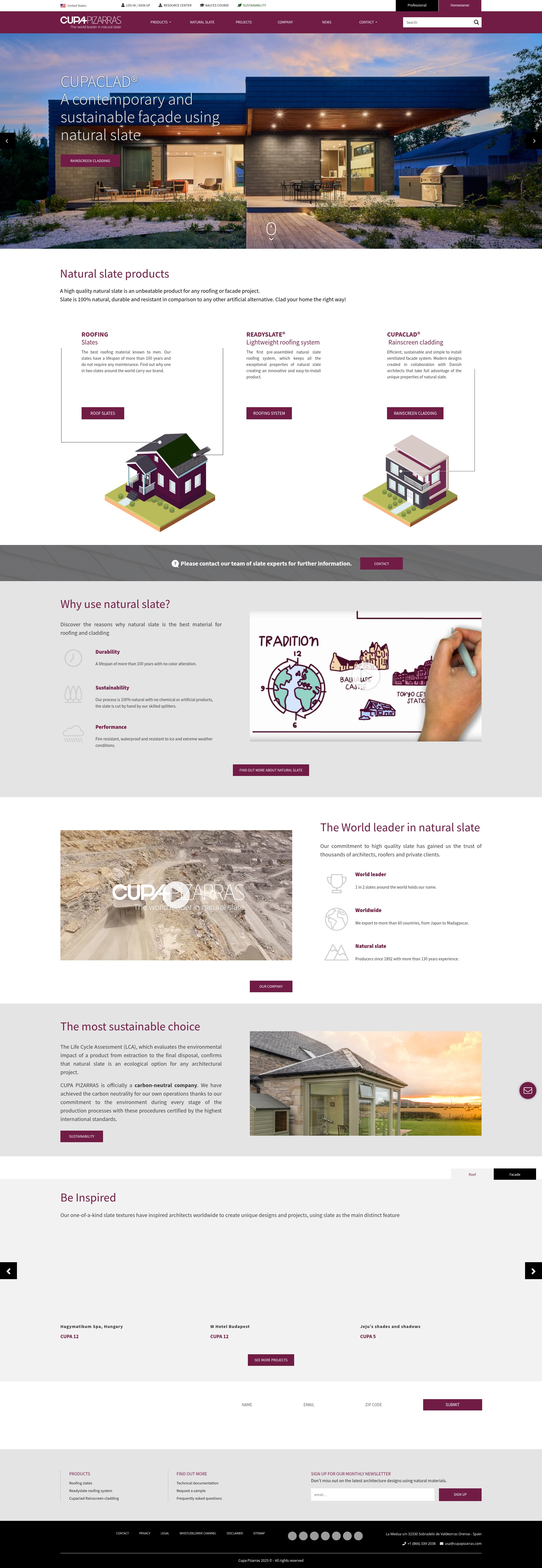 Screenshot of cupapizarras.com
