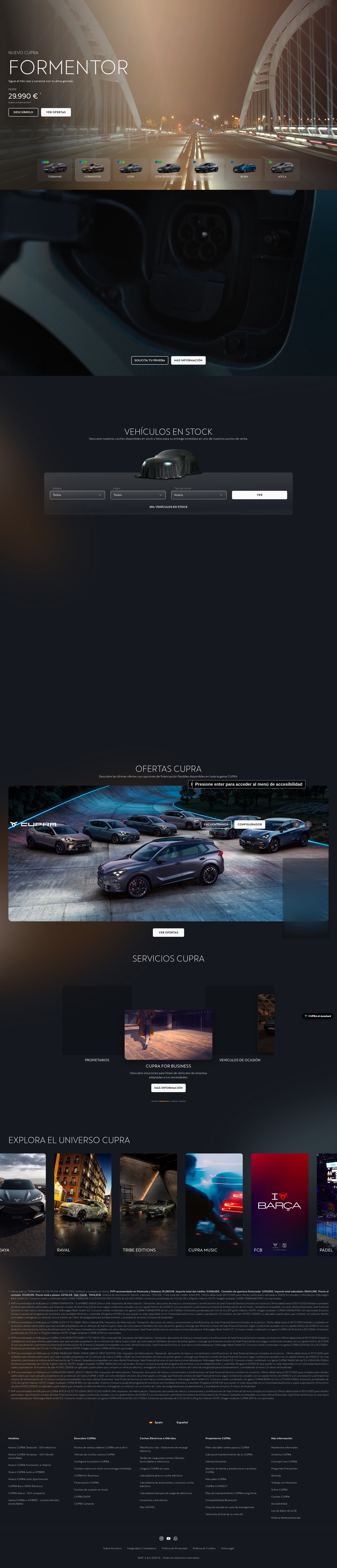 Screenshot of cupraofficial.es