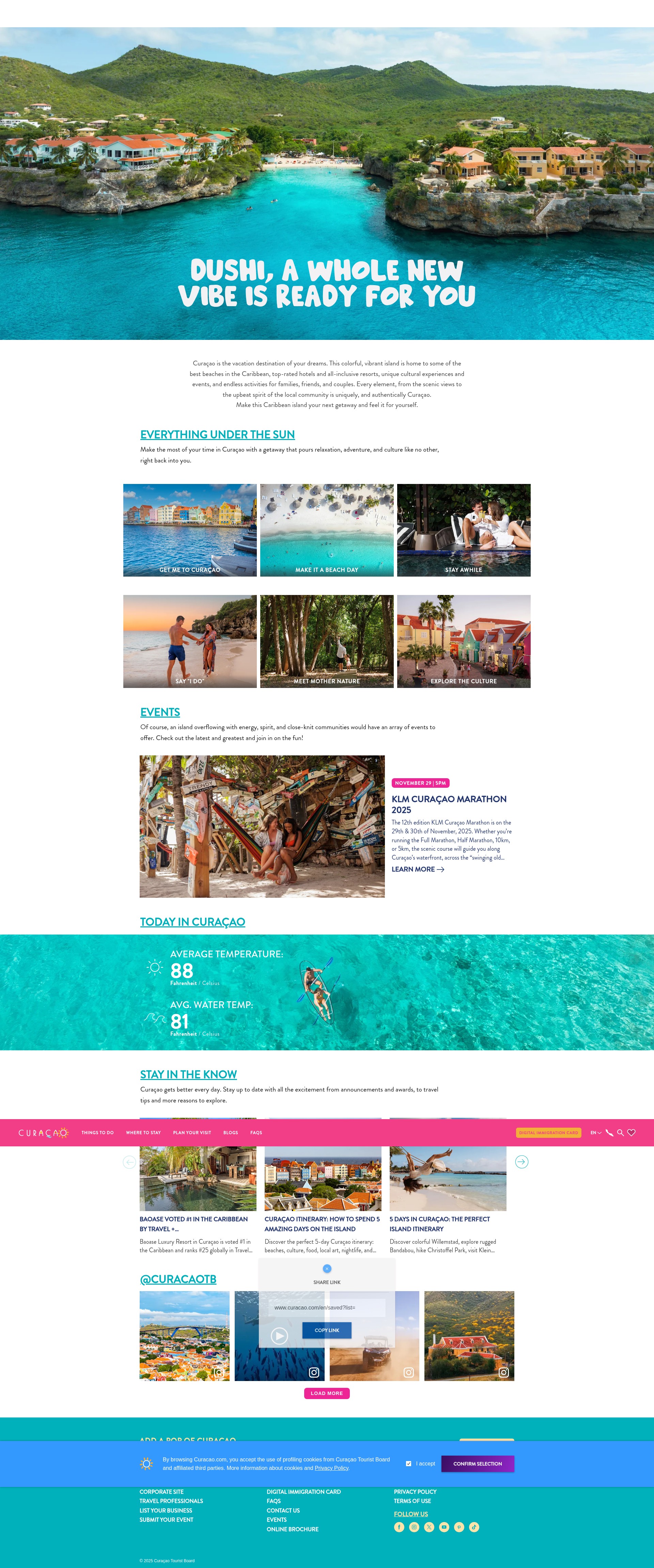 Screenshot of curacao.com