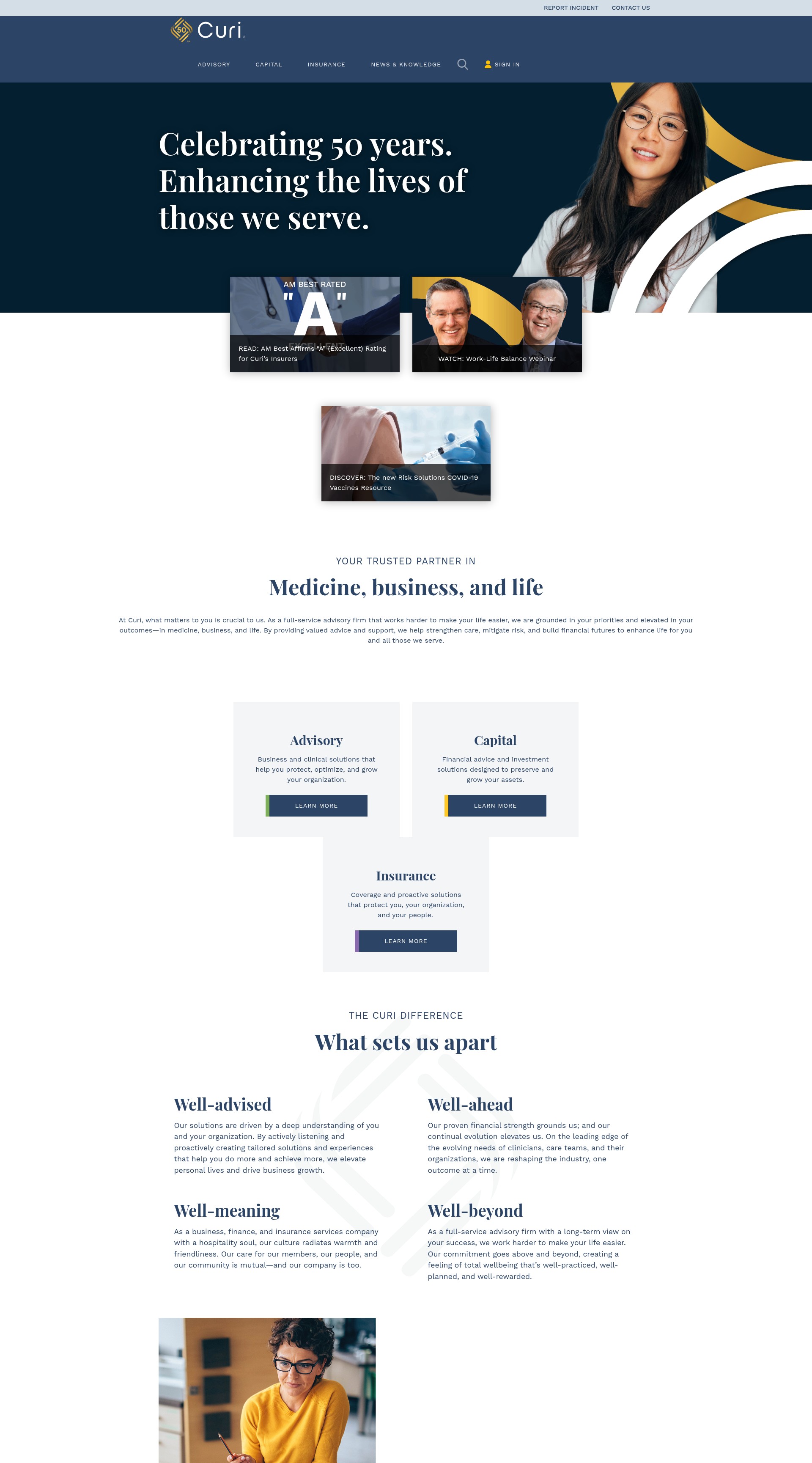 Screenshot of curi.com