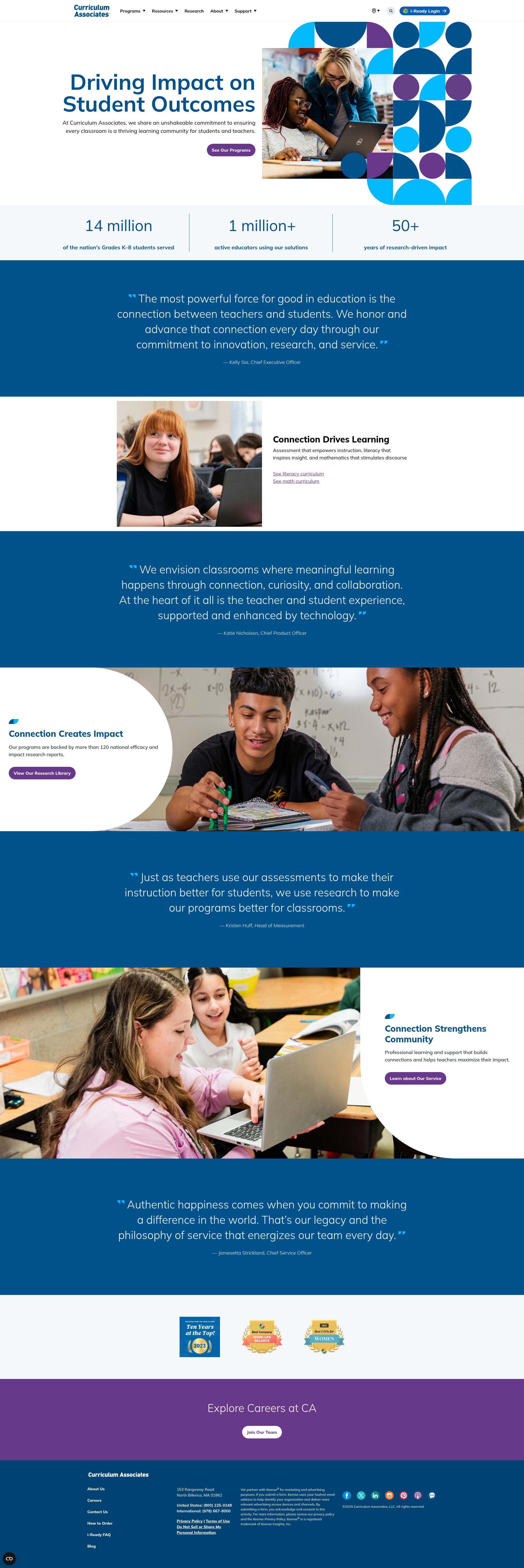Screenshot of curriculumassociates.com