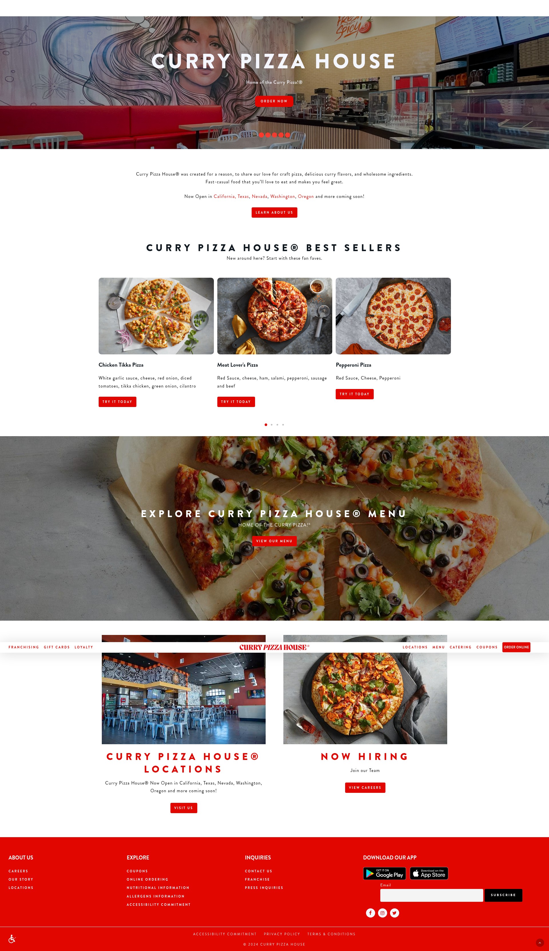 Screenshot of currypizzahouse.com