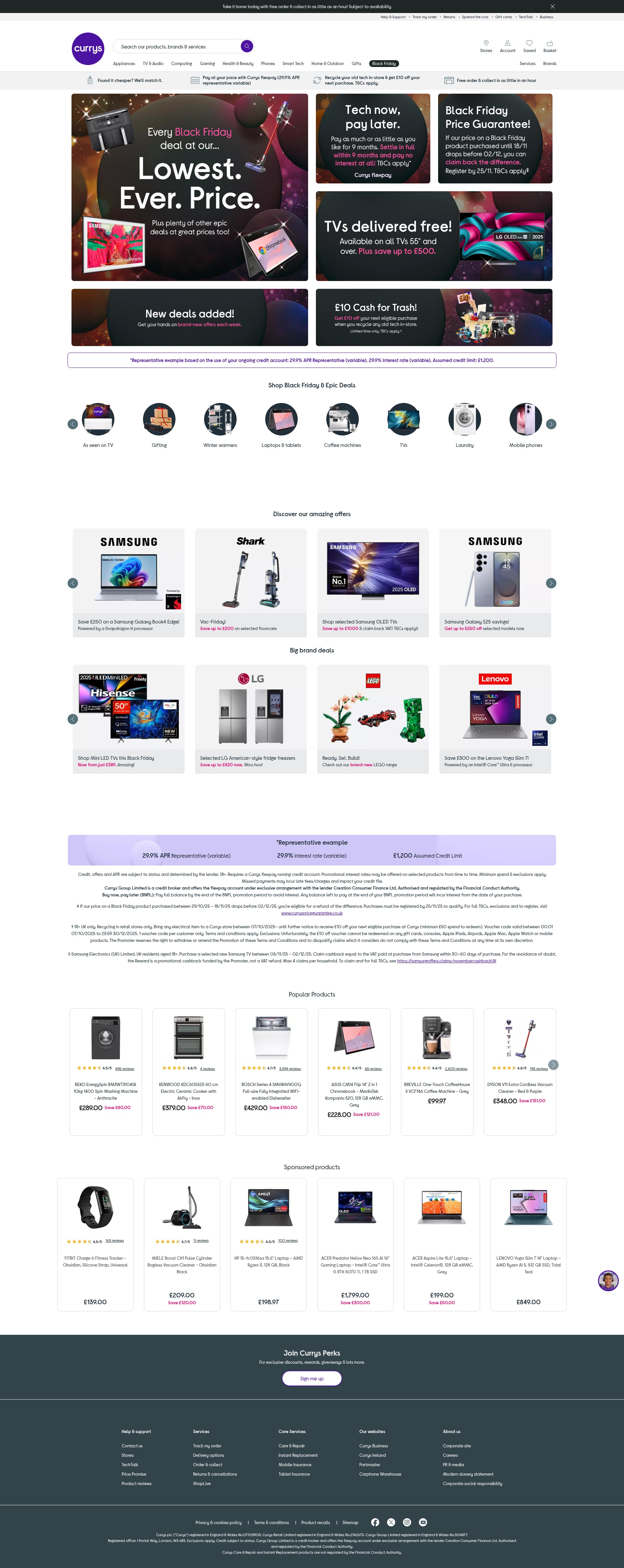 Screenshot of currys.co.uk