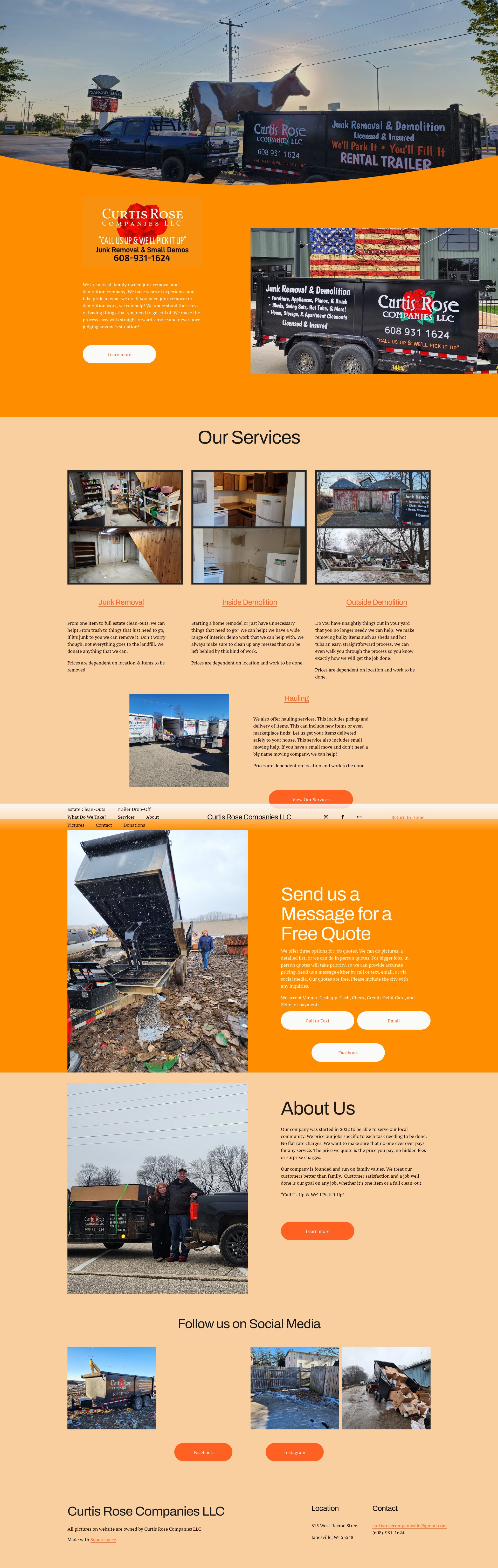 Screenshot of curtisrosecompanies.com