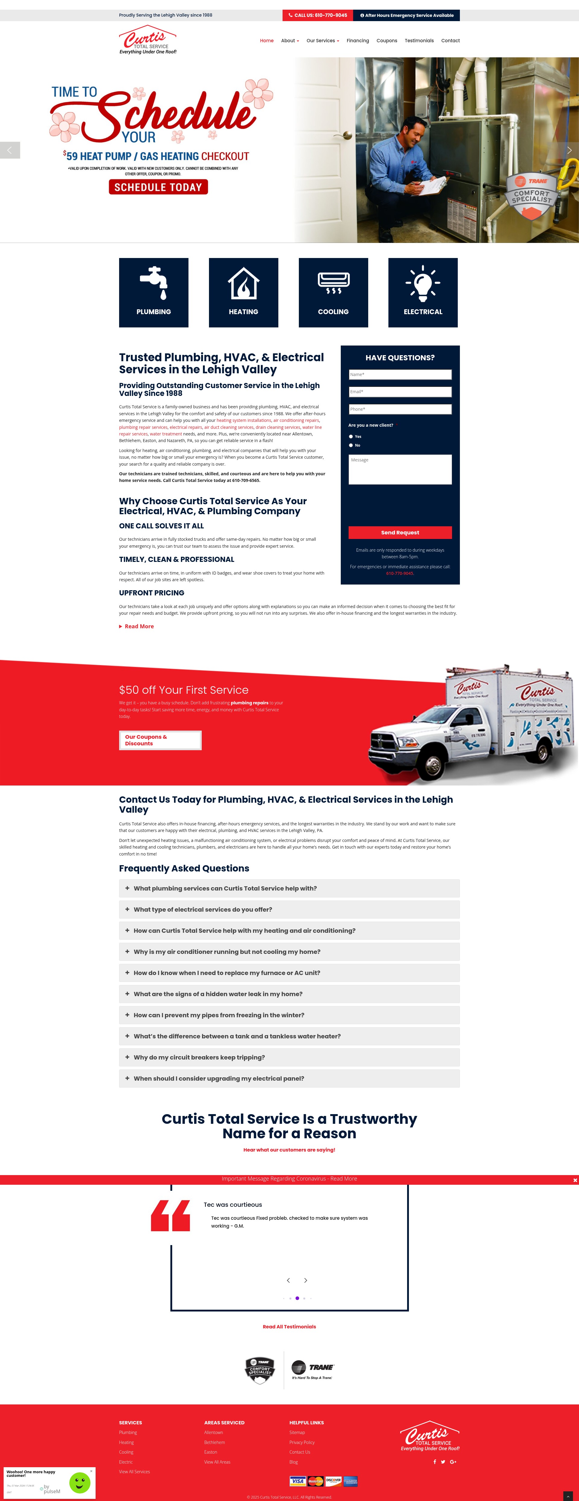 Screenshot of curtistotalservice.com