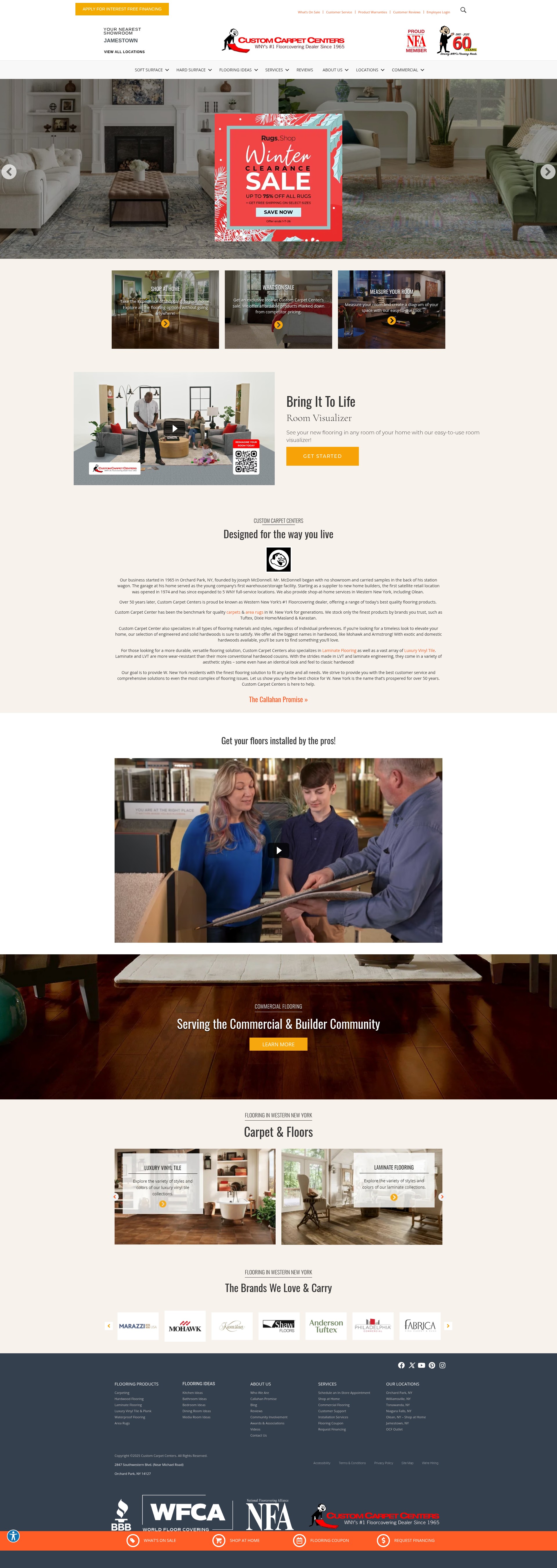 Screenshot of customcarpetcenters.com