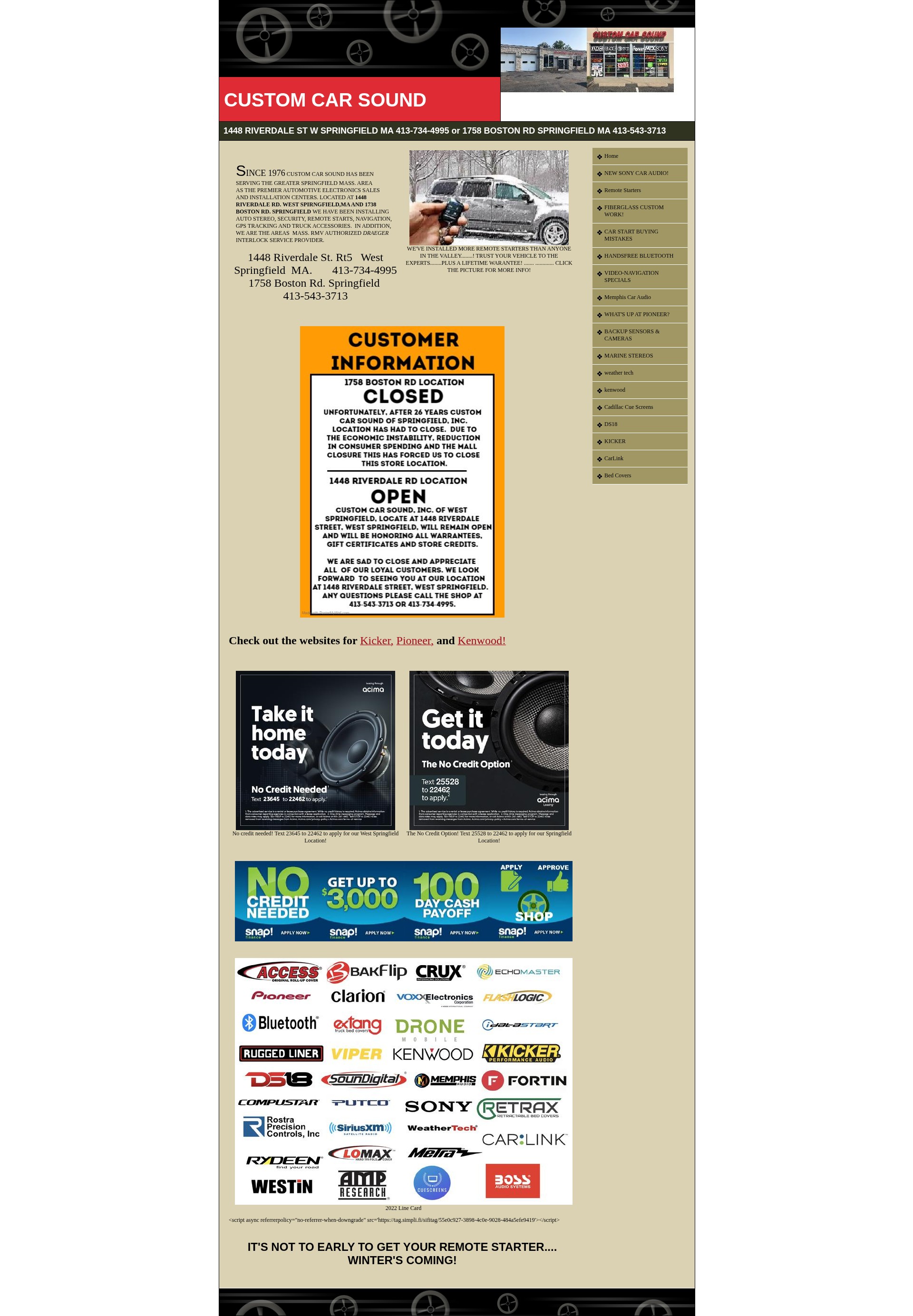 Screenshot of customcarsound.net