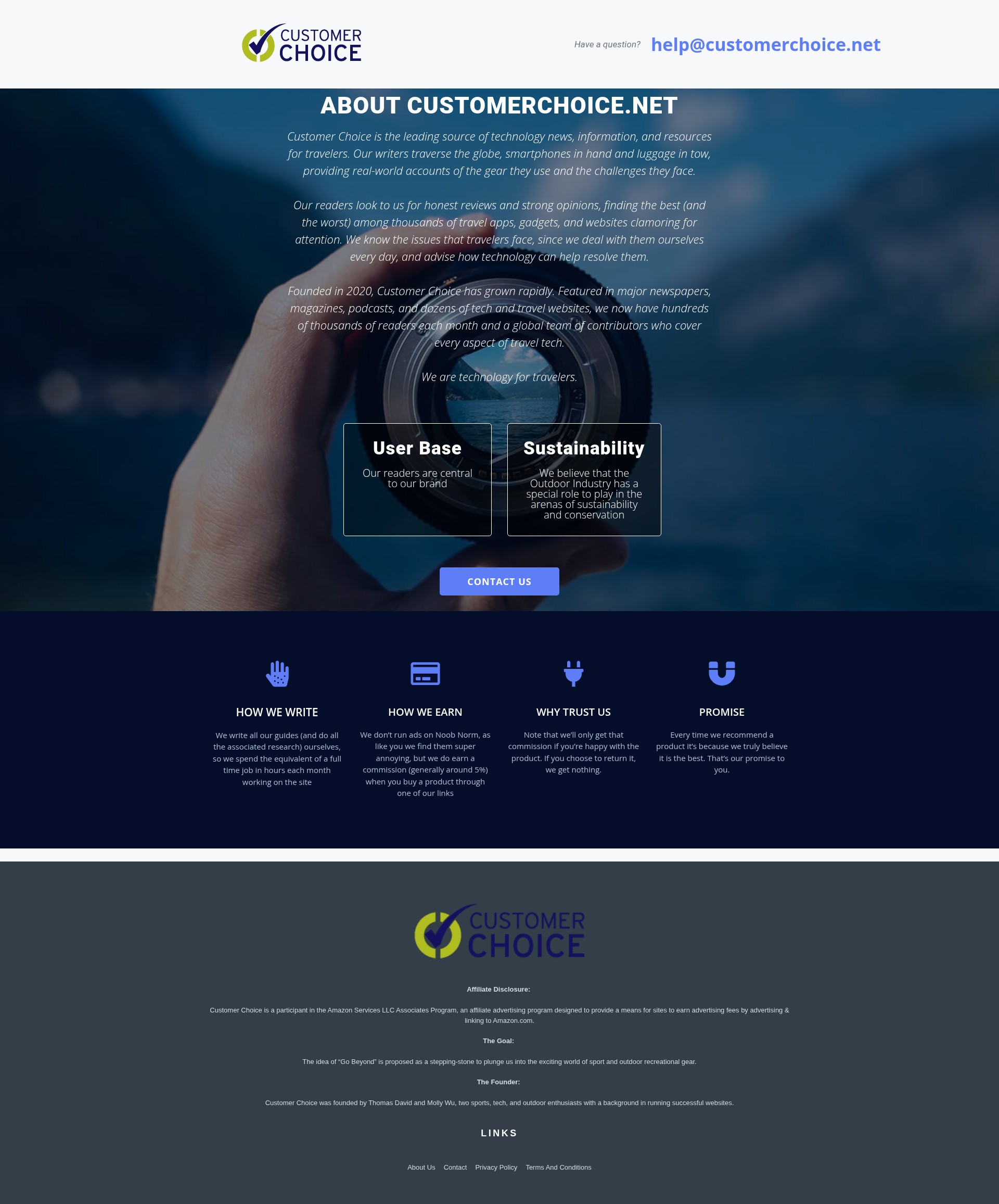 Screenshot of customerchoice.net
