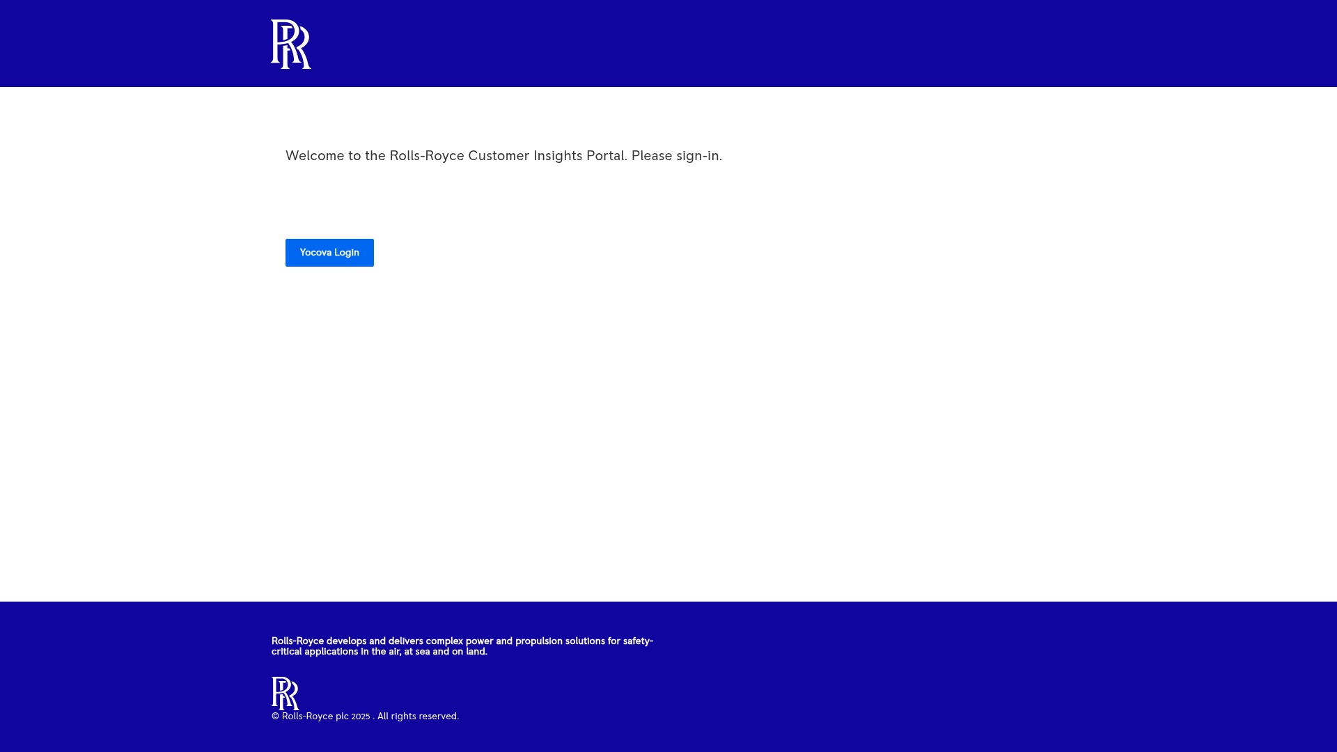 Screenshot of customerinsights.rolls-royce.com