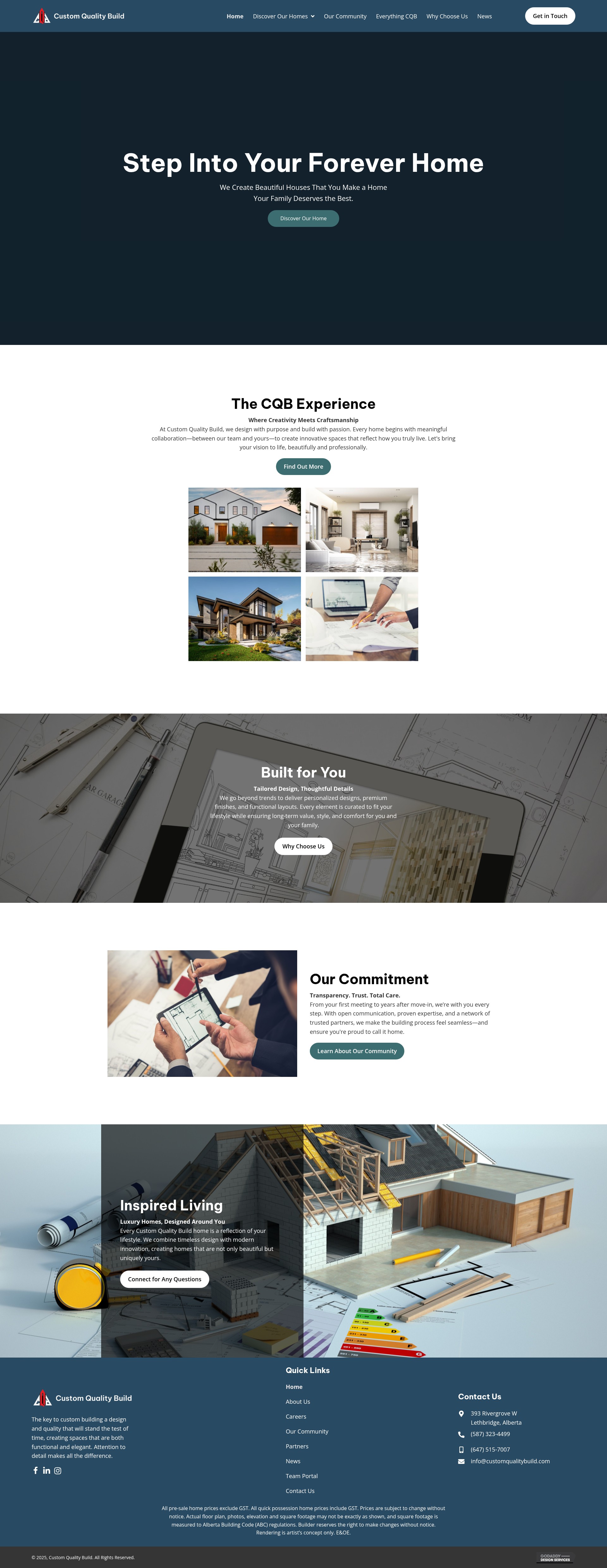 Screenshot of customqualitybuild.com