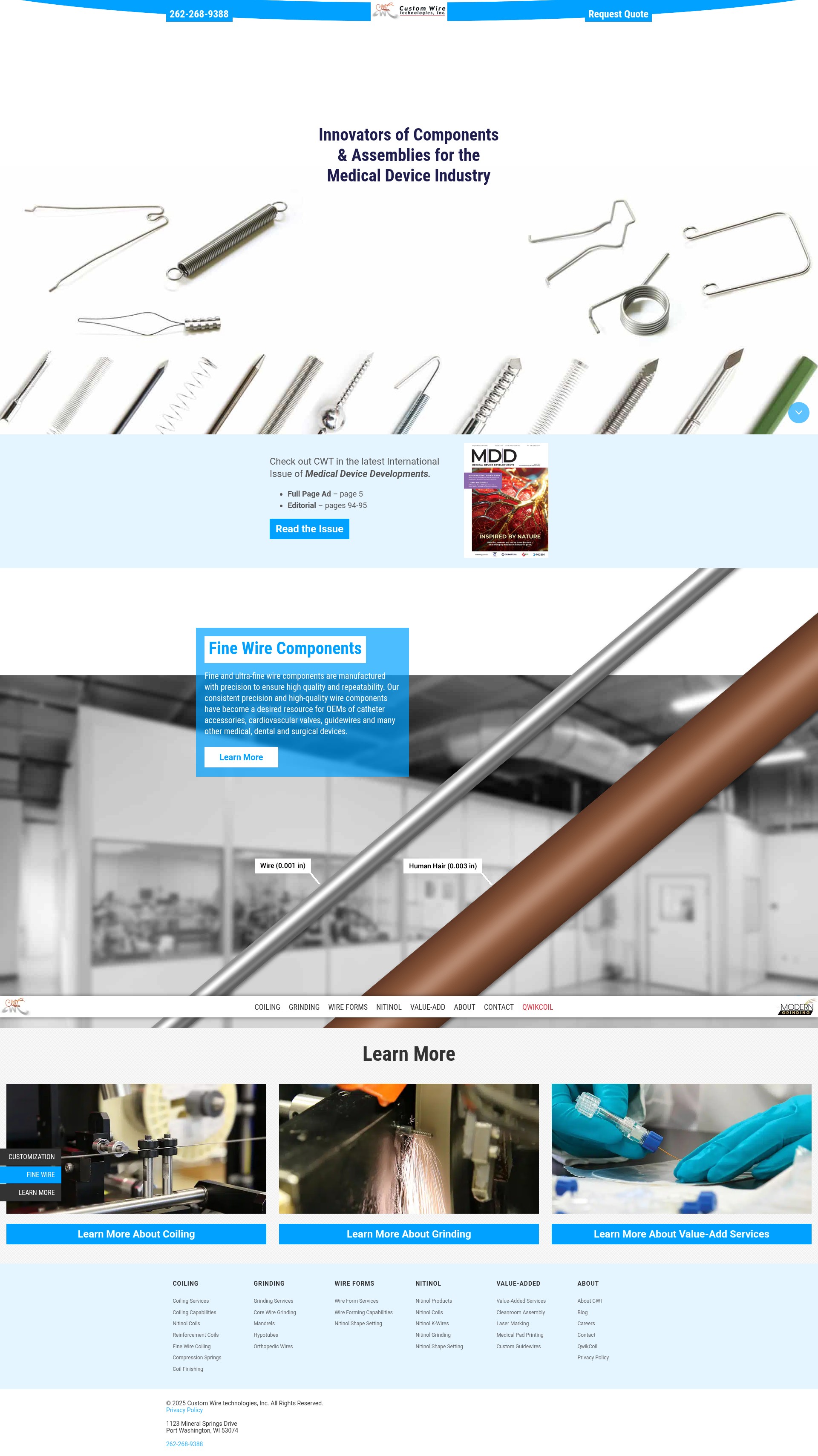 Screenshot of customwiretech.com