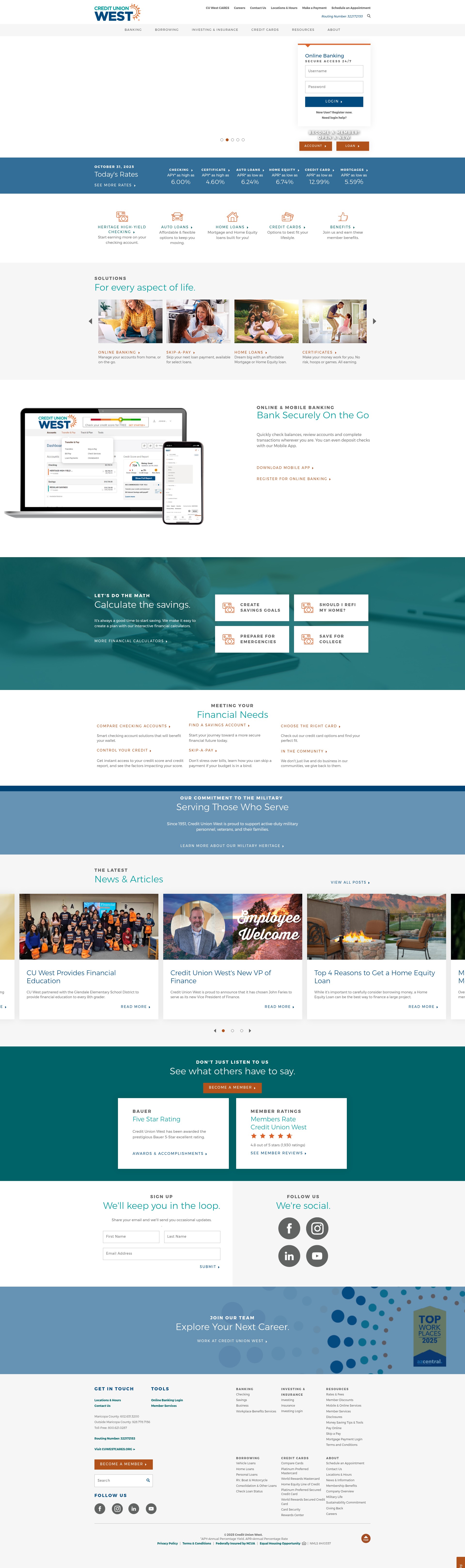 Screenshot of cuwest.org