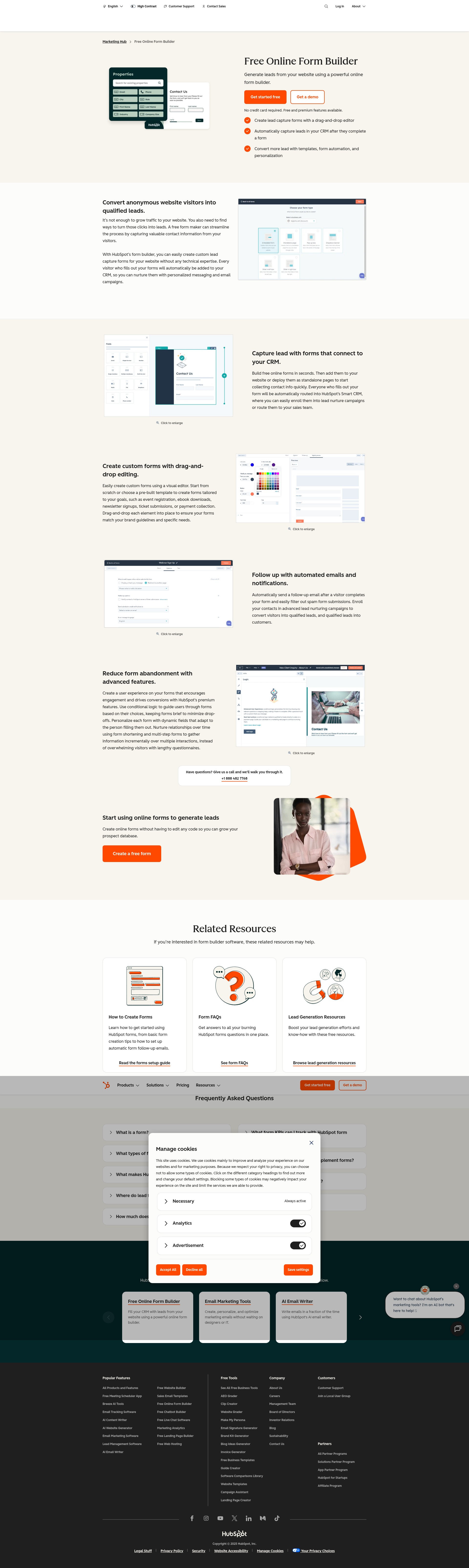 Screenshot of cvkvq.share.hsforms.com