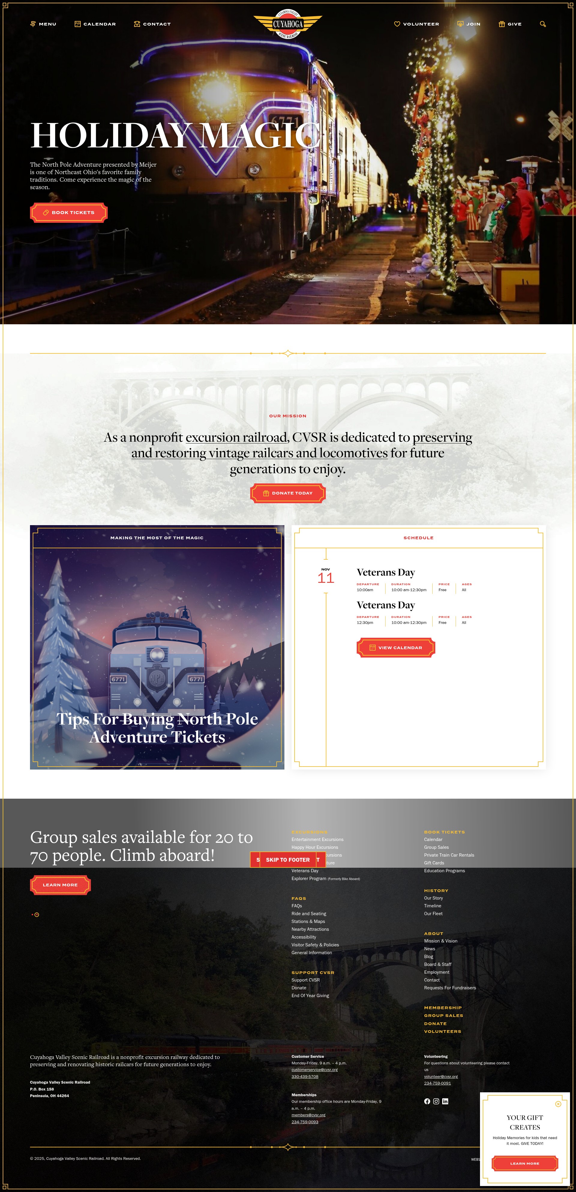 Screenshot of cvsr.org